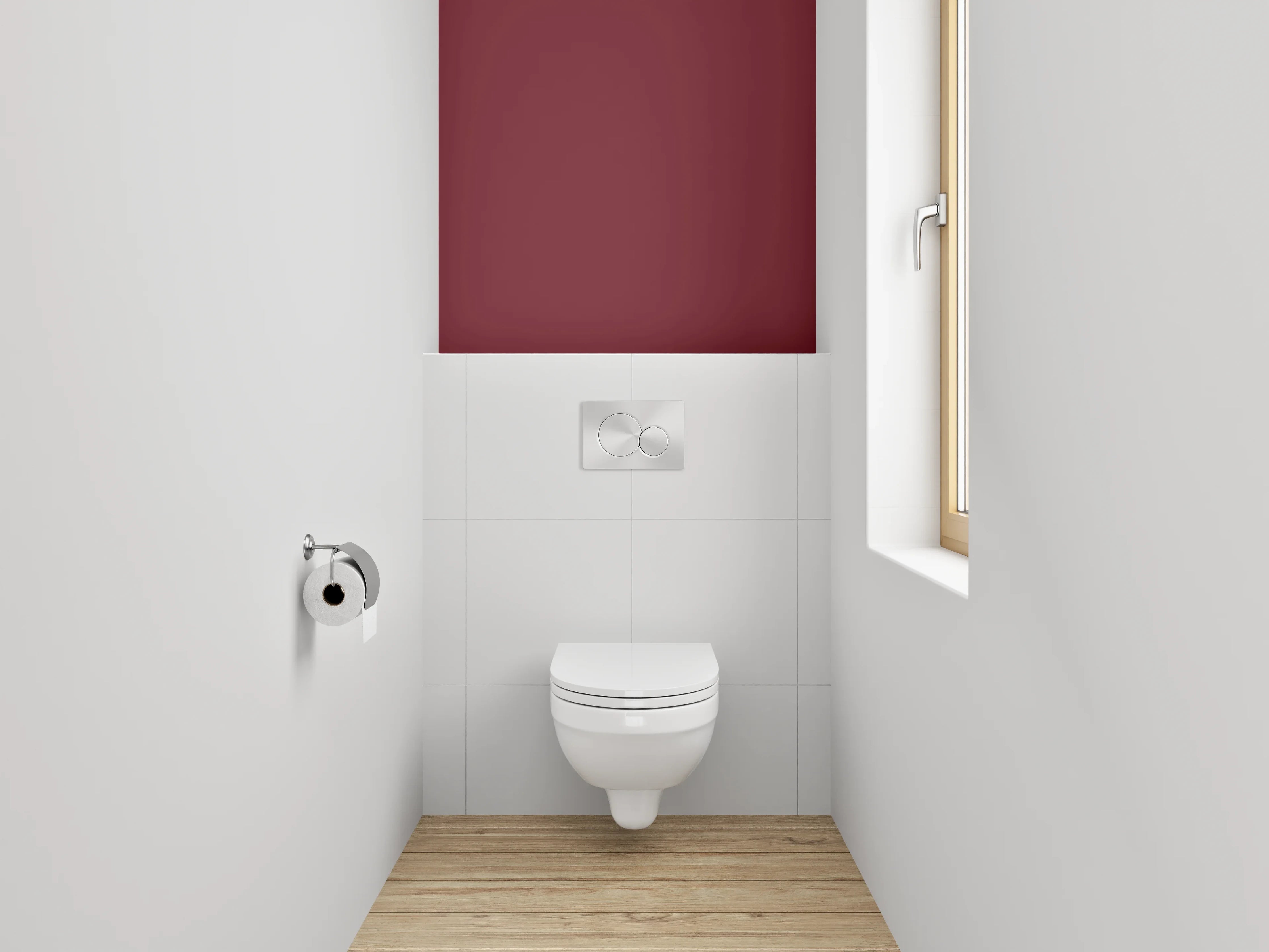 WC-Rückwand - RAL 3004 Purpurrot