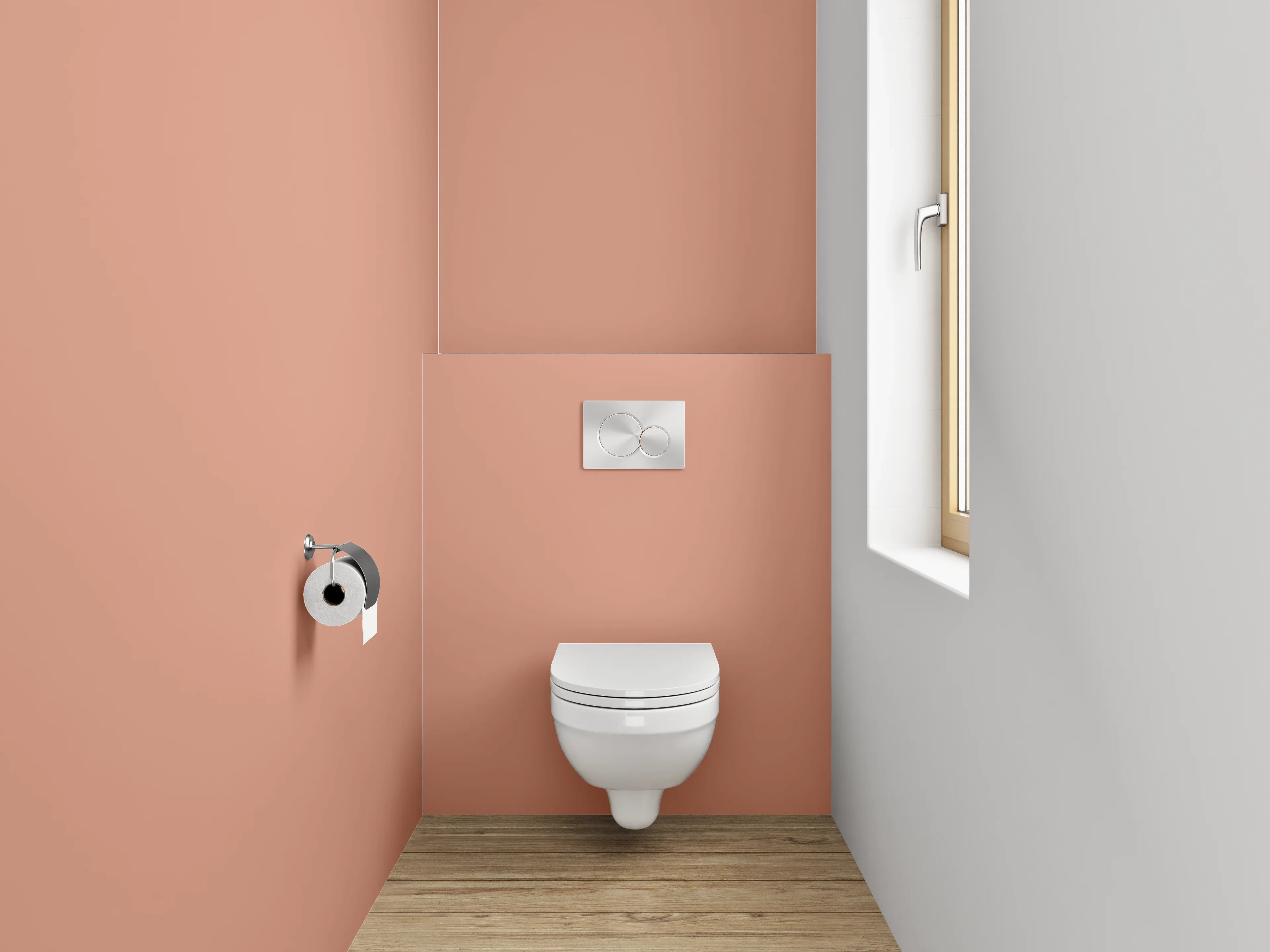 WC-Rückwand - RAL 3012 Beigeorange