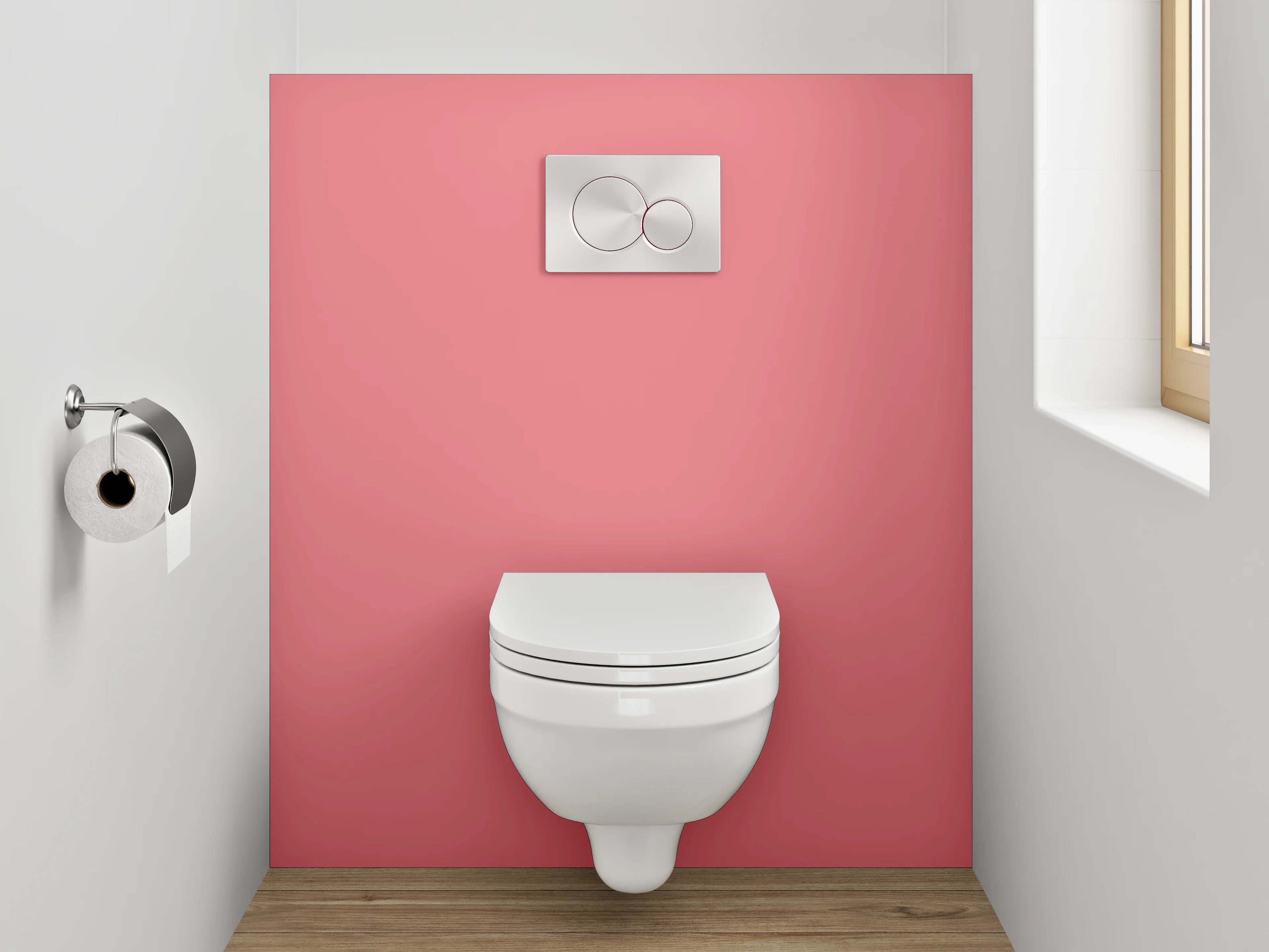 WC-Rückwand - RAL 3014 Altrosa