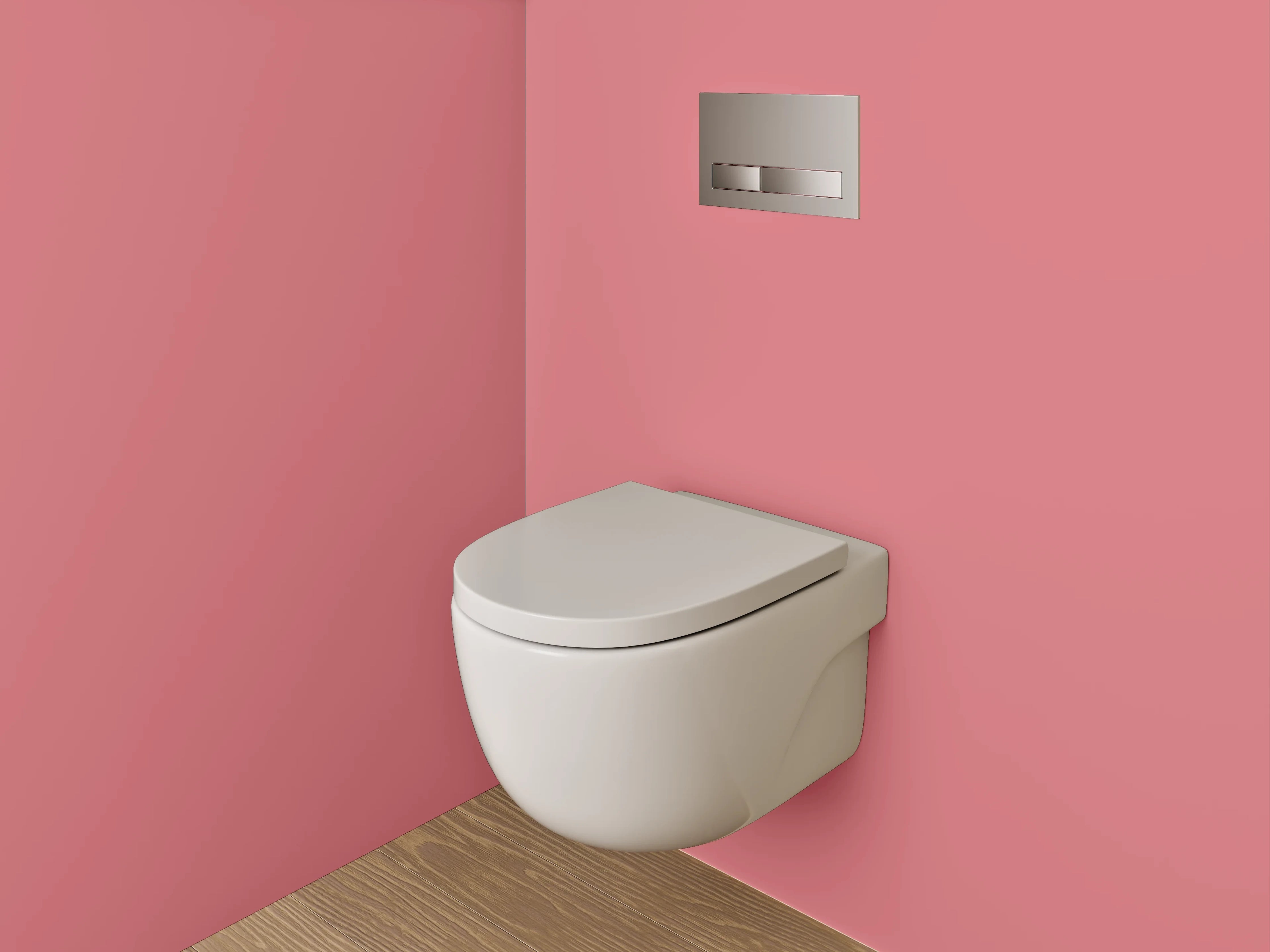 WC-Rückwand - RAL 3014 Altrosa