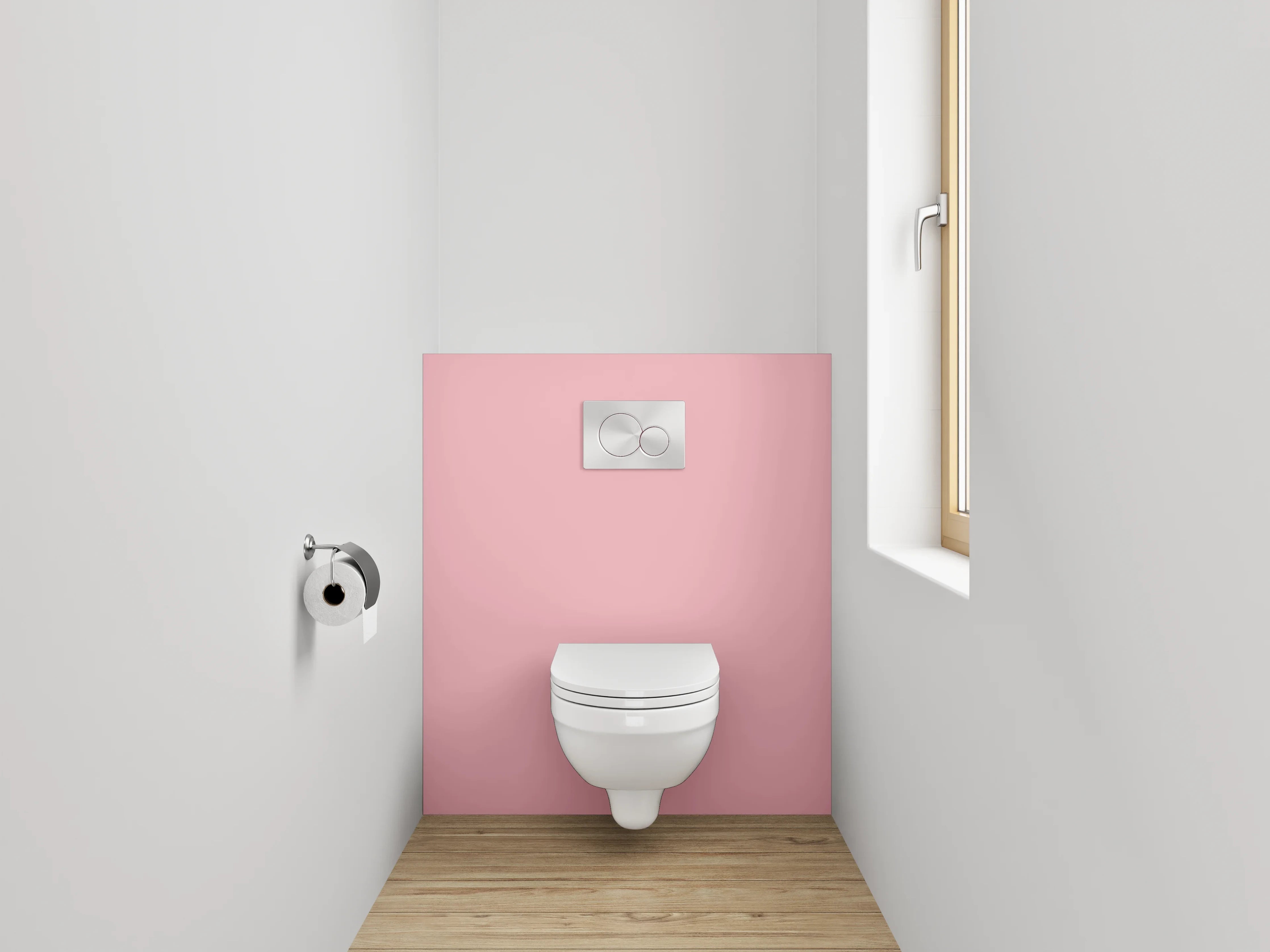 WC-Rückwand - RAL 3015 Hellrosa