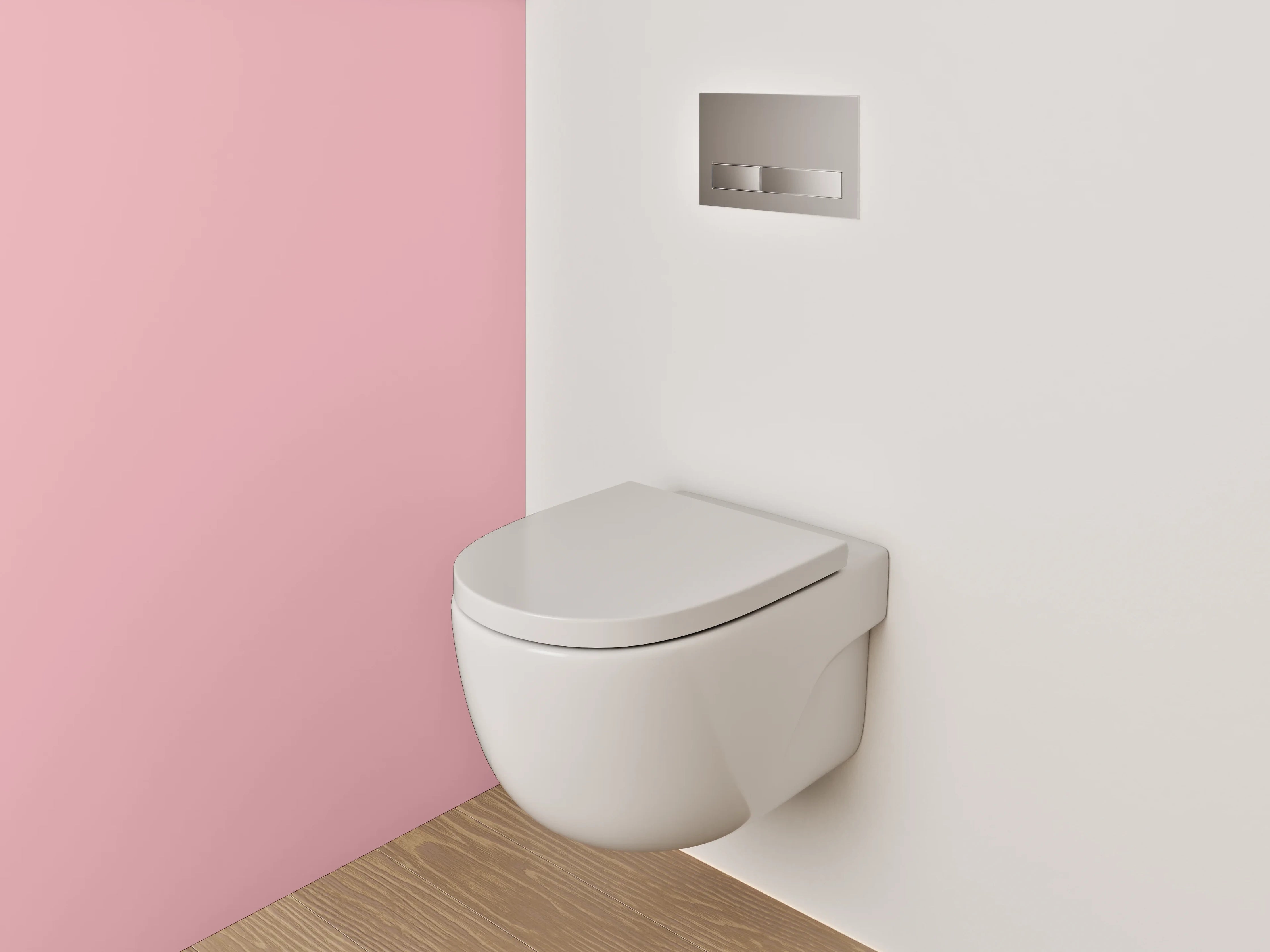WC-Rückwand - RAL 3015 Hellrosa
