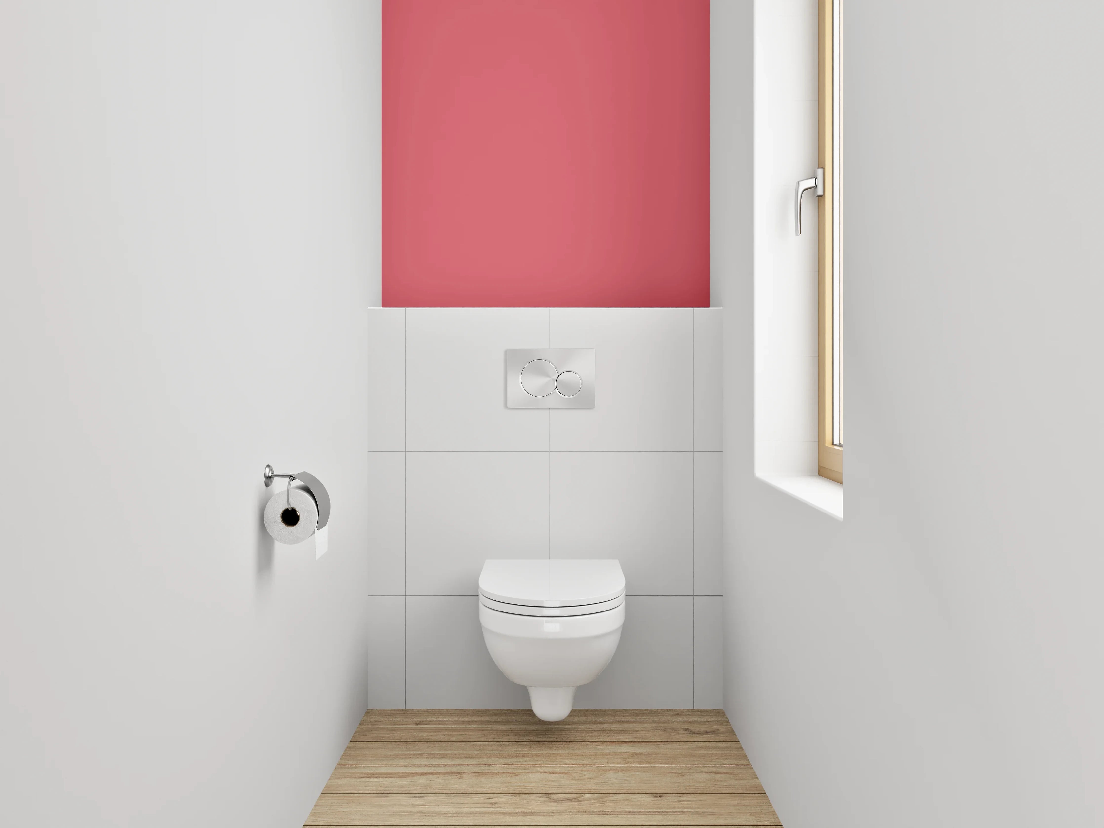 WC-Rückwand - RAL 3017 Rosé