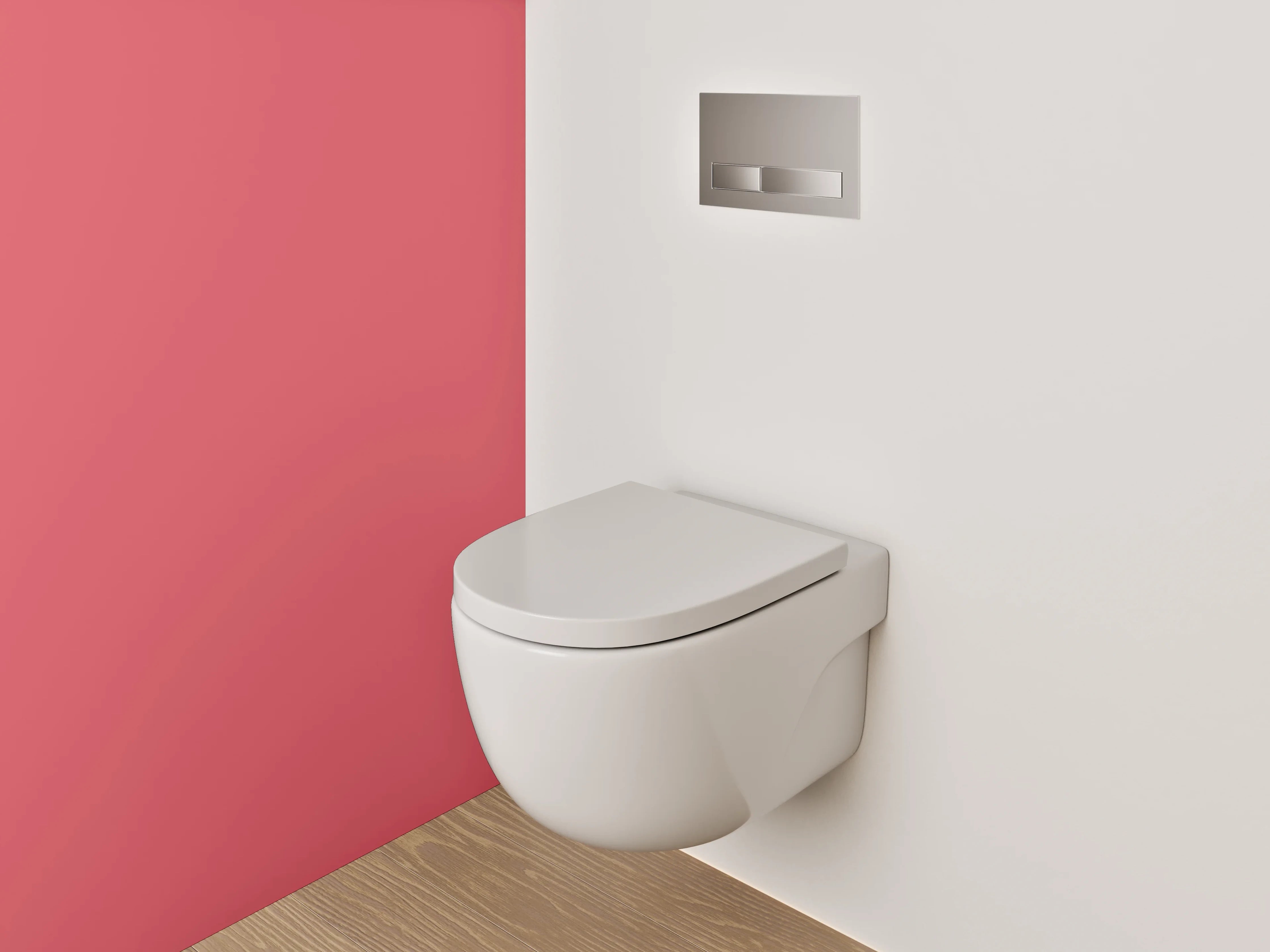 WC-Rückwand - RAL 3017 Rosé