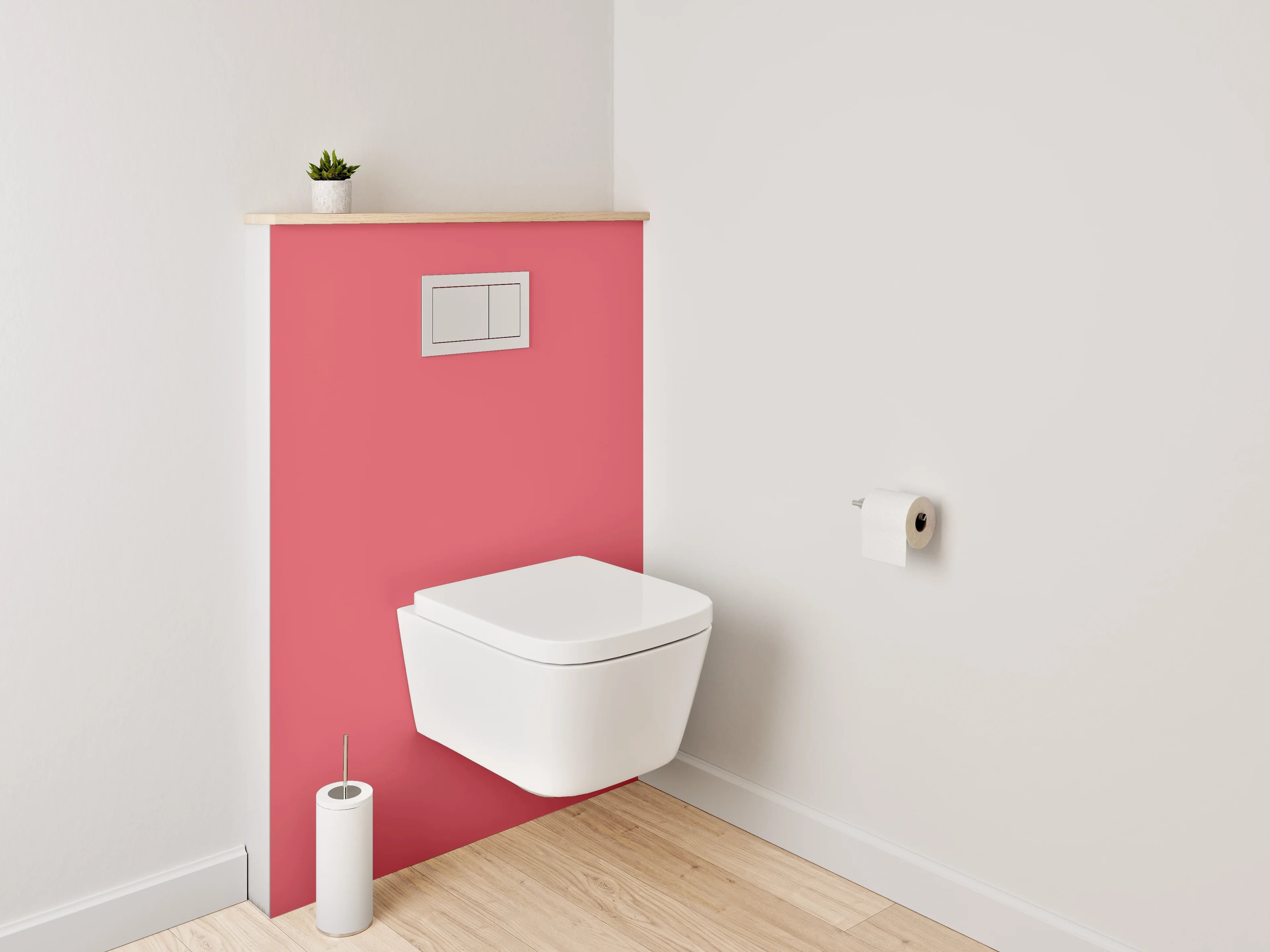 WC-Rückwand - RAL 3017 Rosé