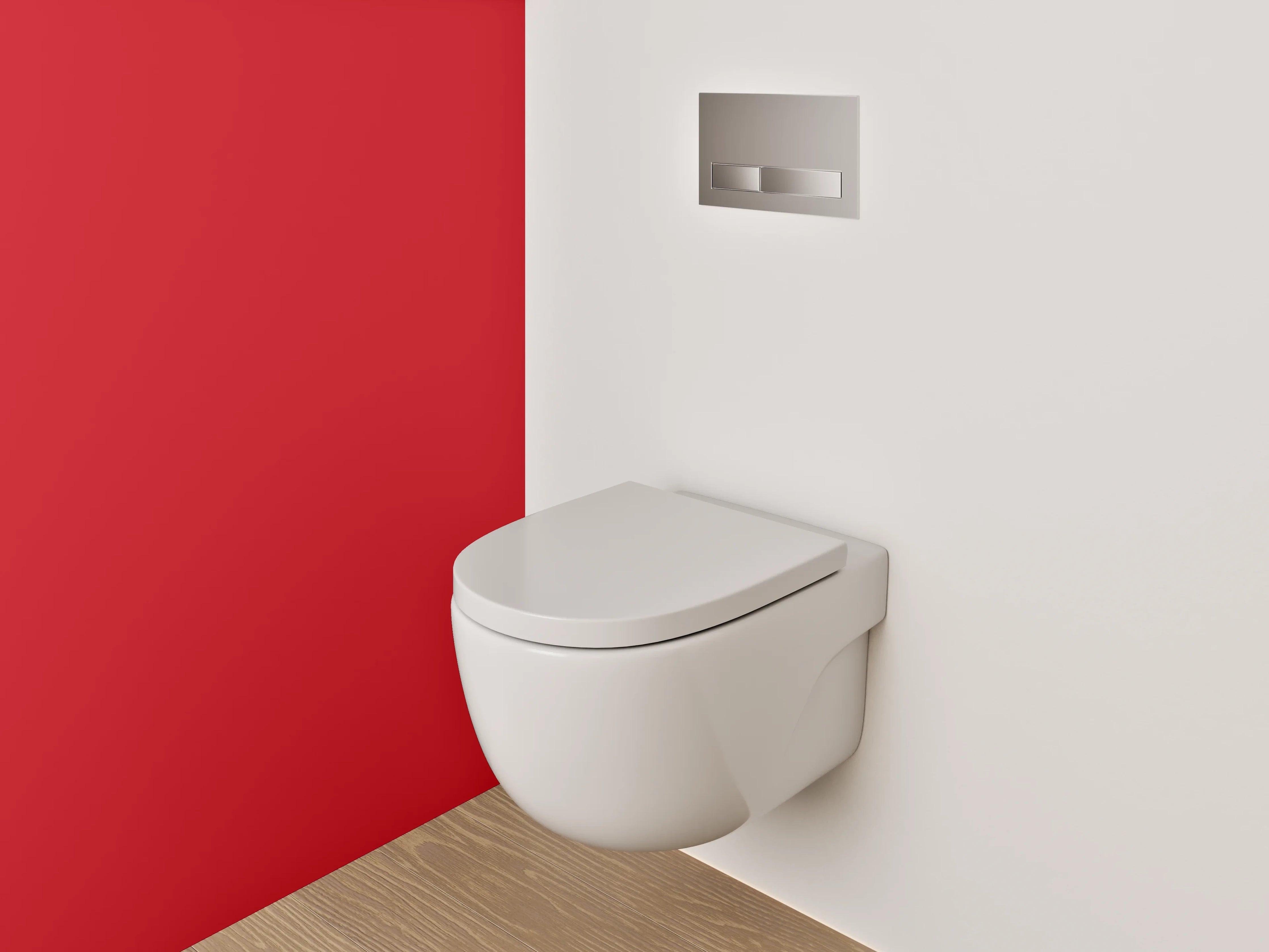 WC-Rückwand - RAL 3020 Verkehrsrot