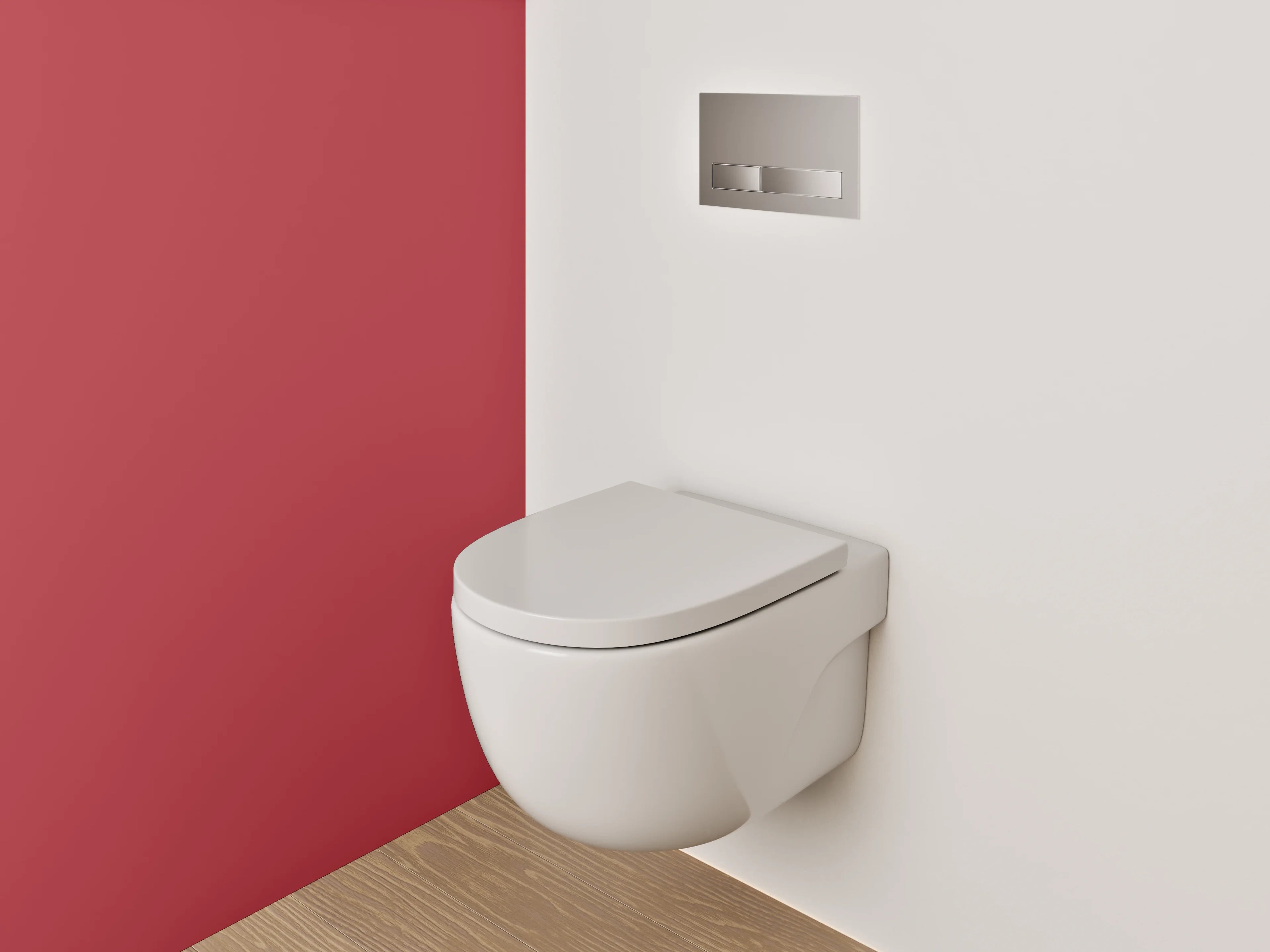 WC-Rückwand - RAL 3031 Orientrot