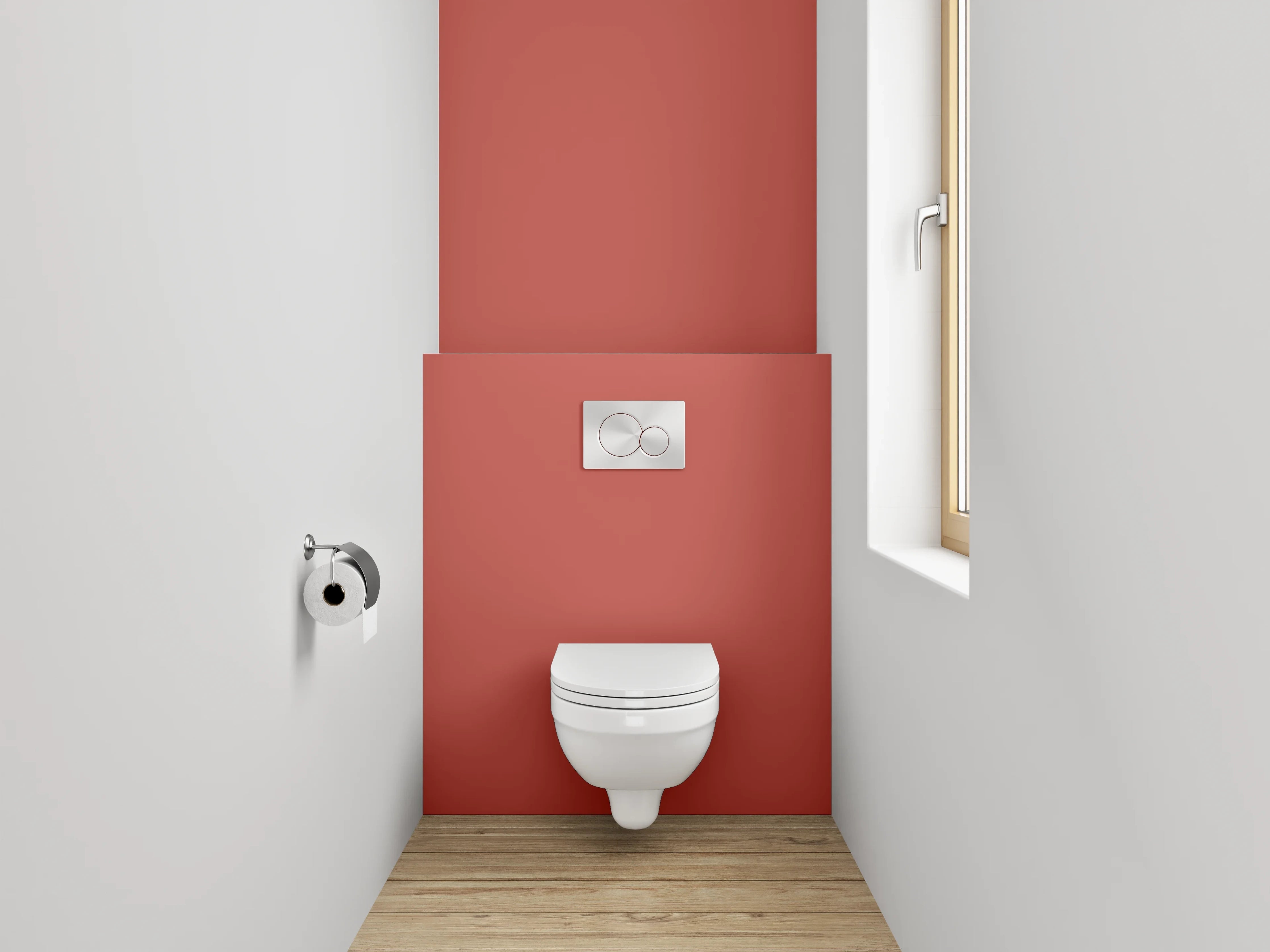 WC-Rückwand - RAL 3033 Perlrotbraun