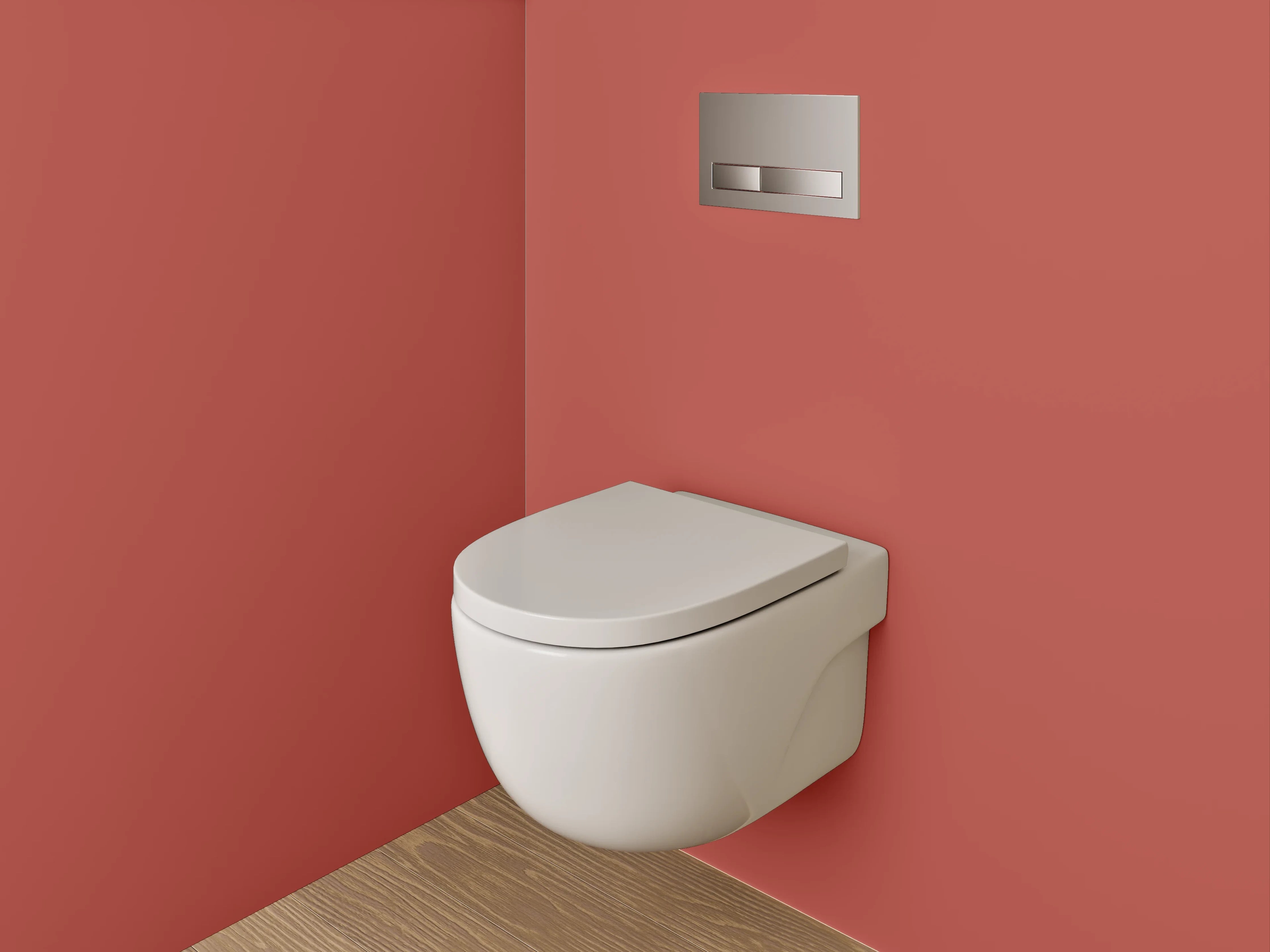 WC-Rückwand - RAL 3033 Perlrotbraun
