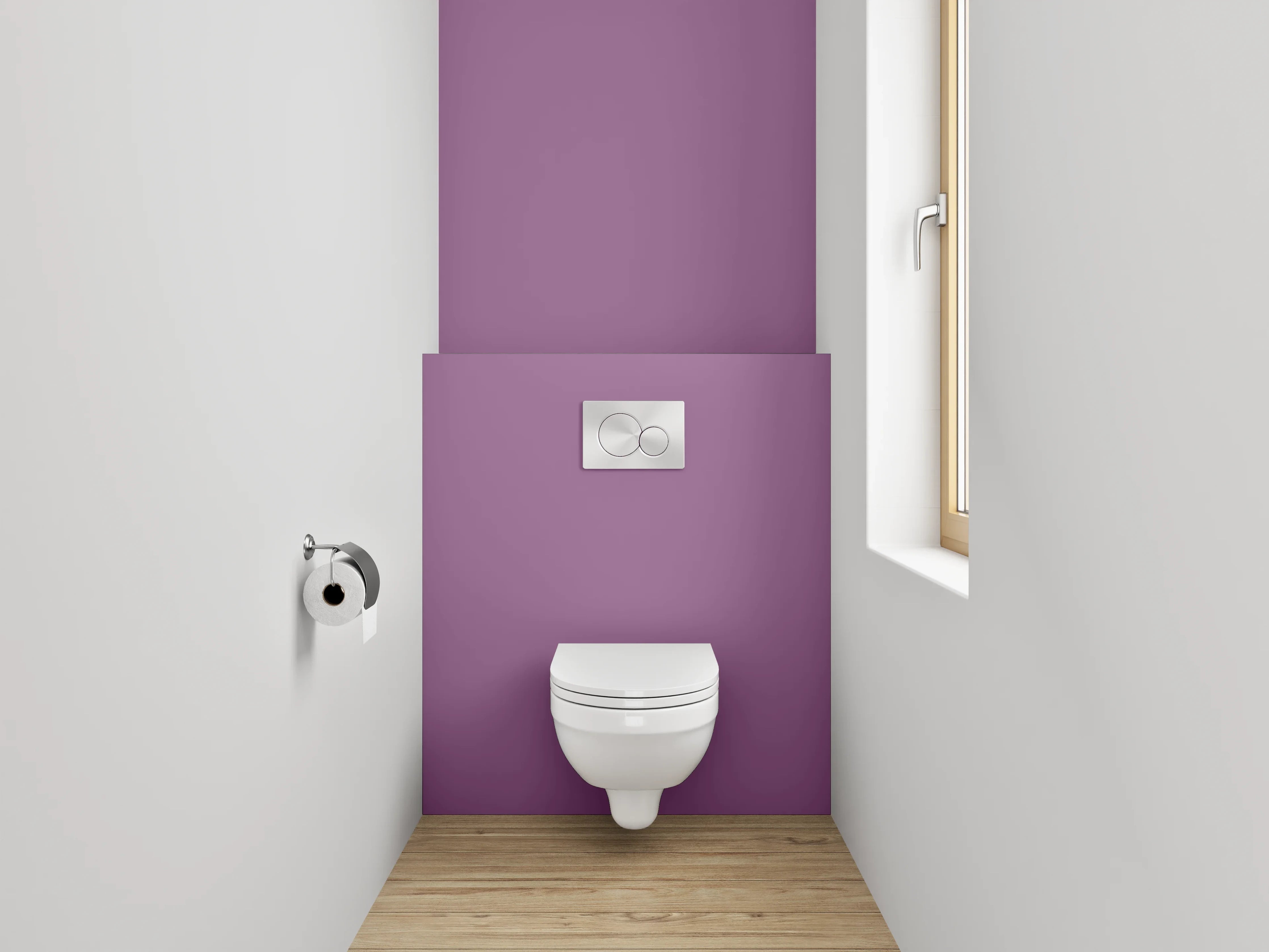 WC-Rückwand - RAL 4001 Rotlila