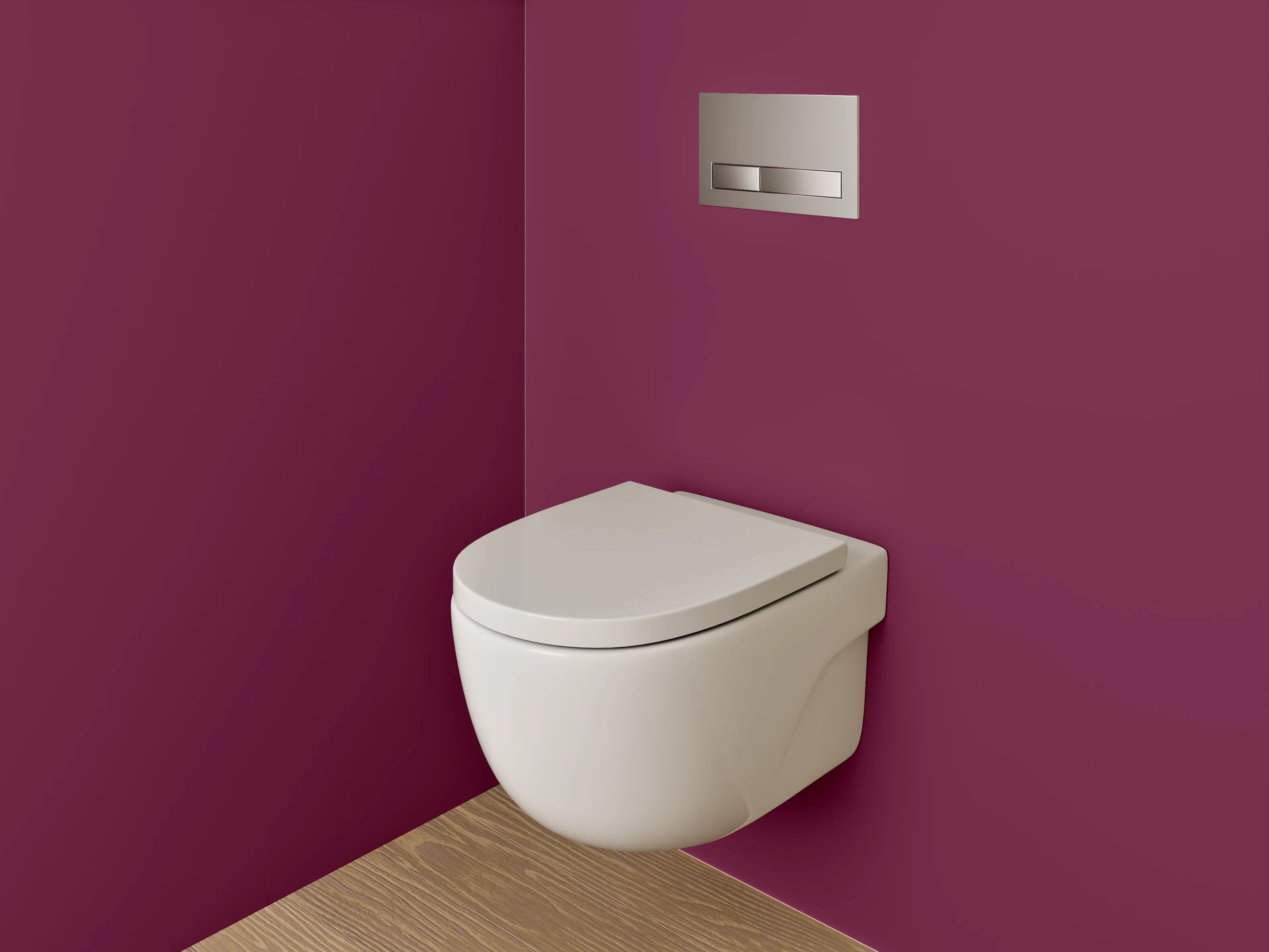 WC-Rückwand - RAL 4004 Bordeauxviolett