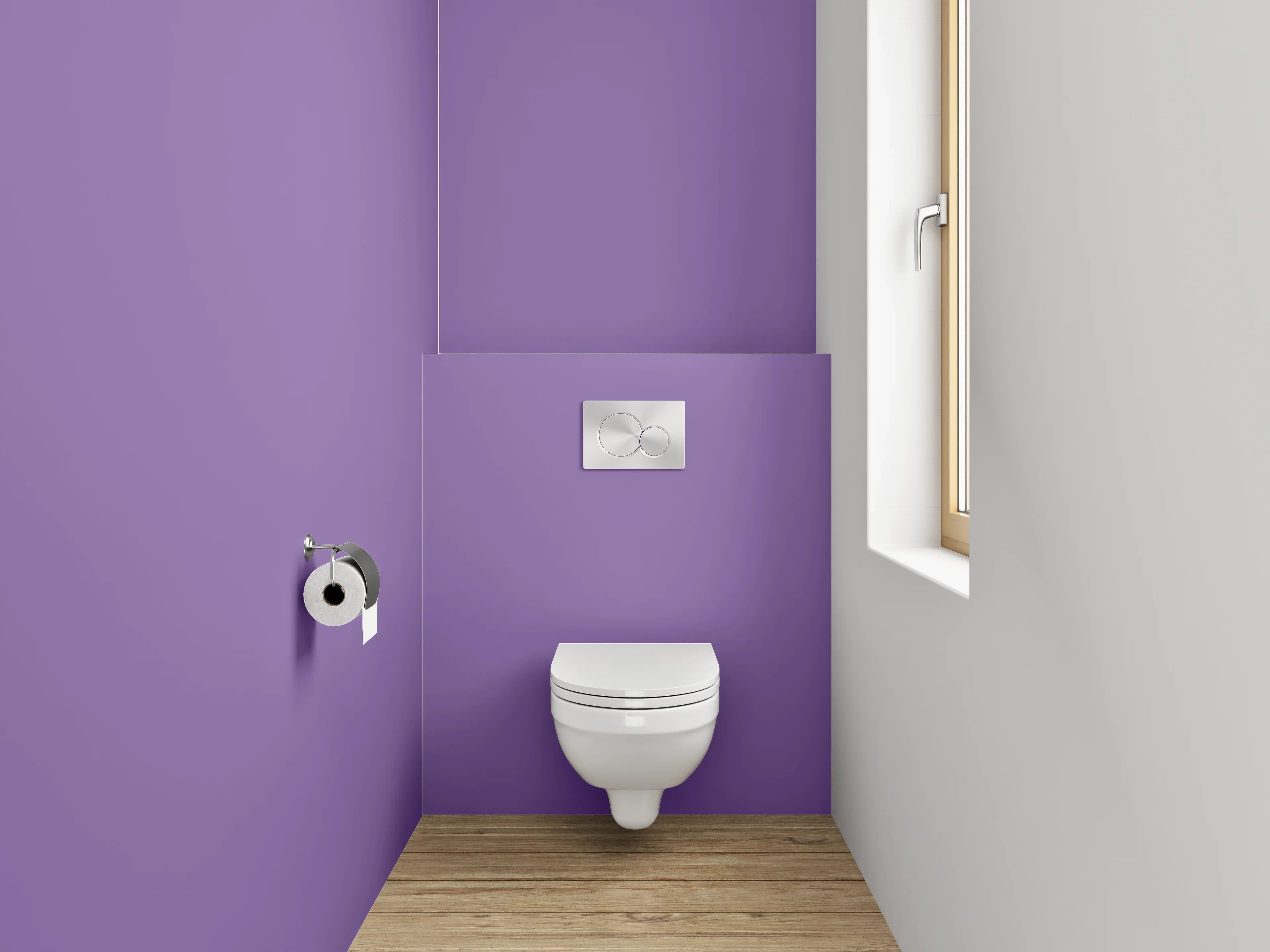WC-Rückwand - RAL 4005 Blaulila