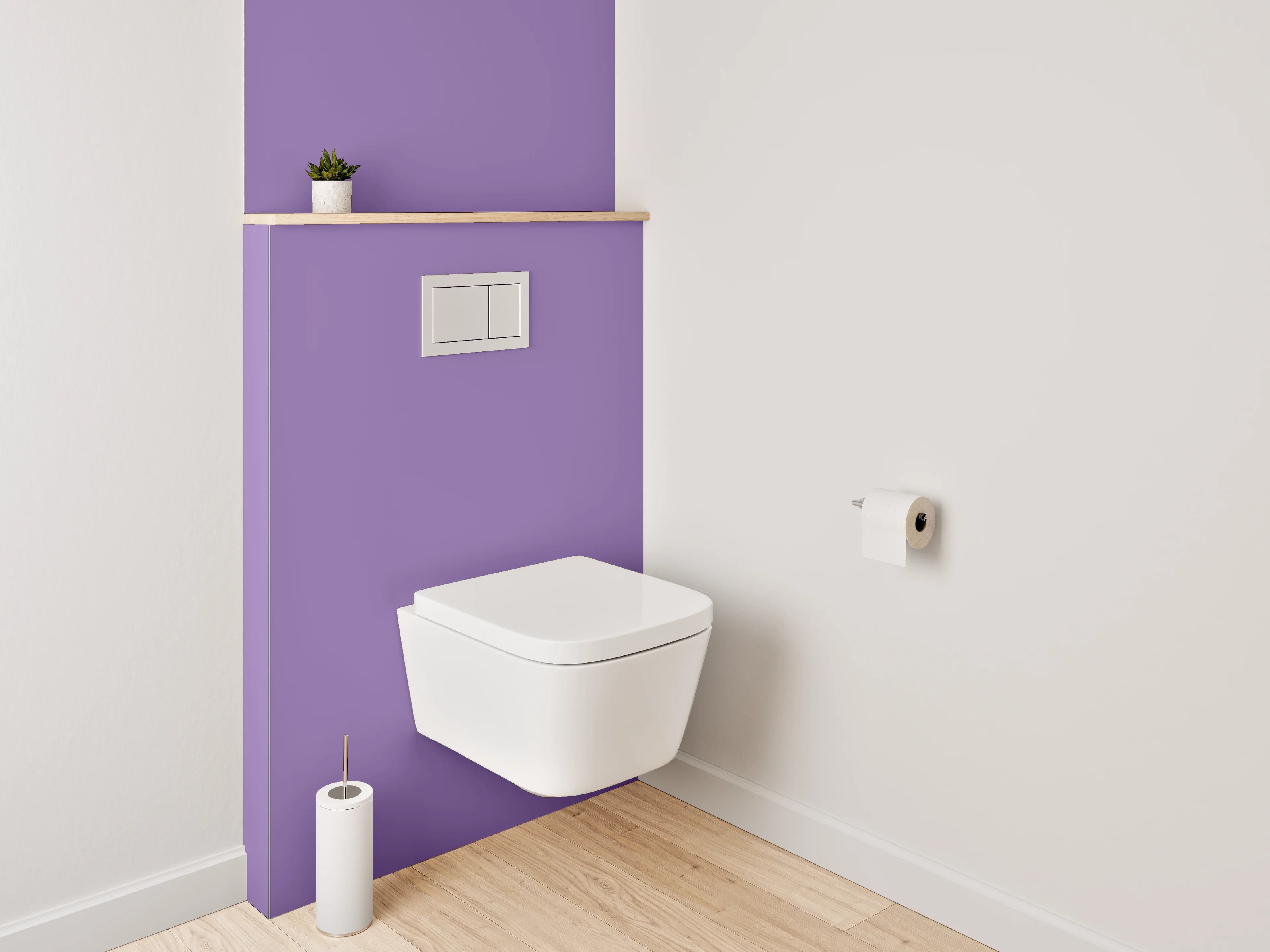WC-Rückwand - RAL 4005 Blaulila