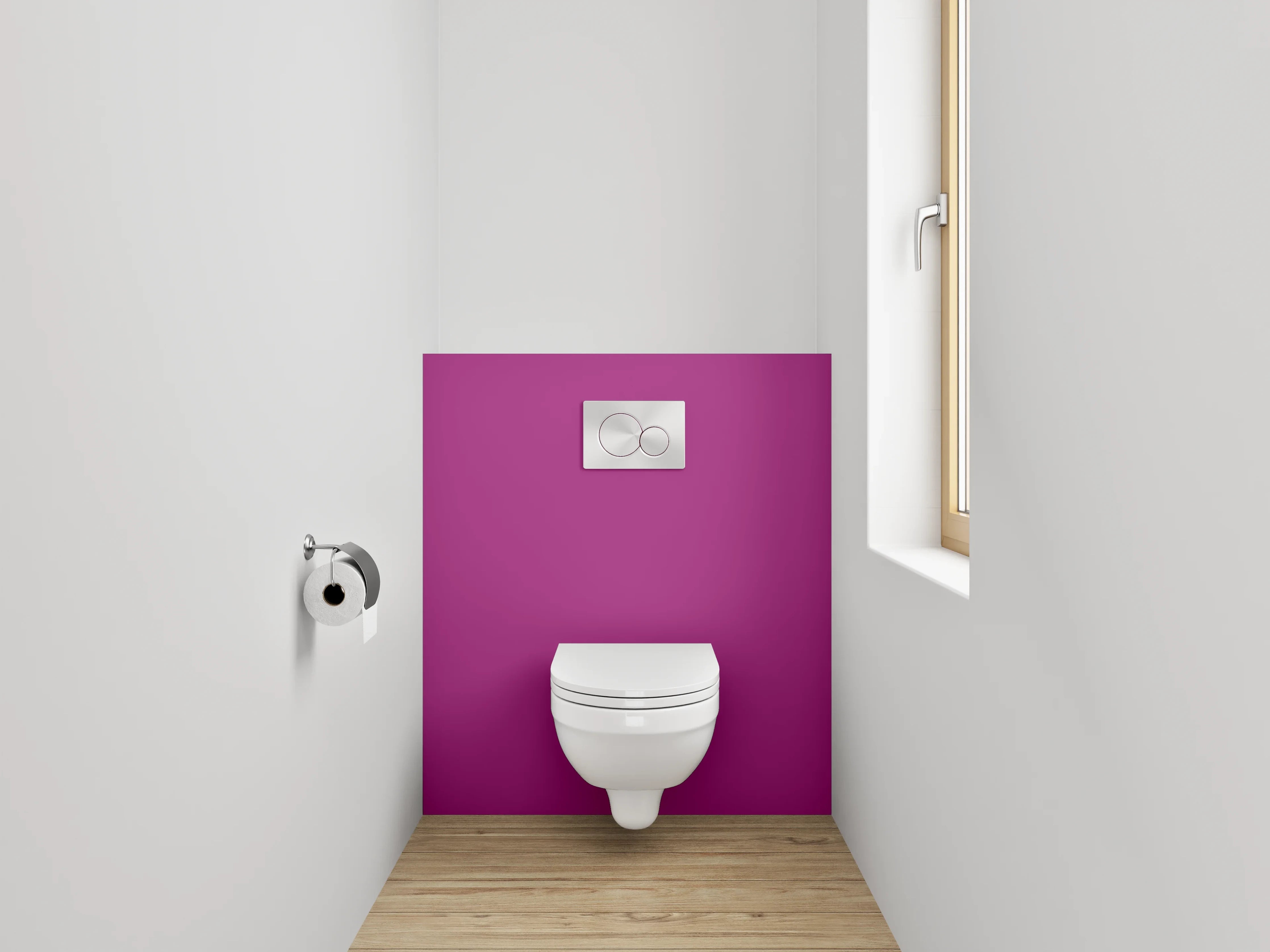 WC-Rückwand - RAL 4006 Verkehrspurpur