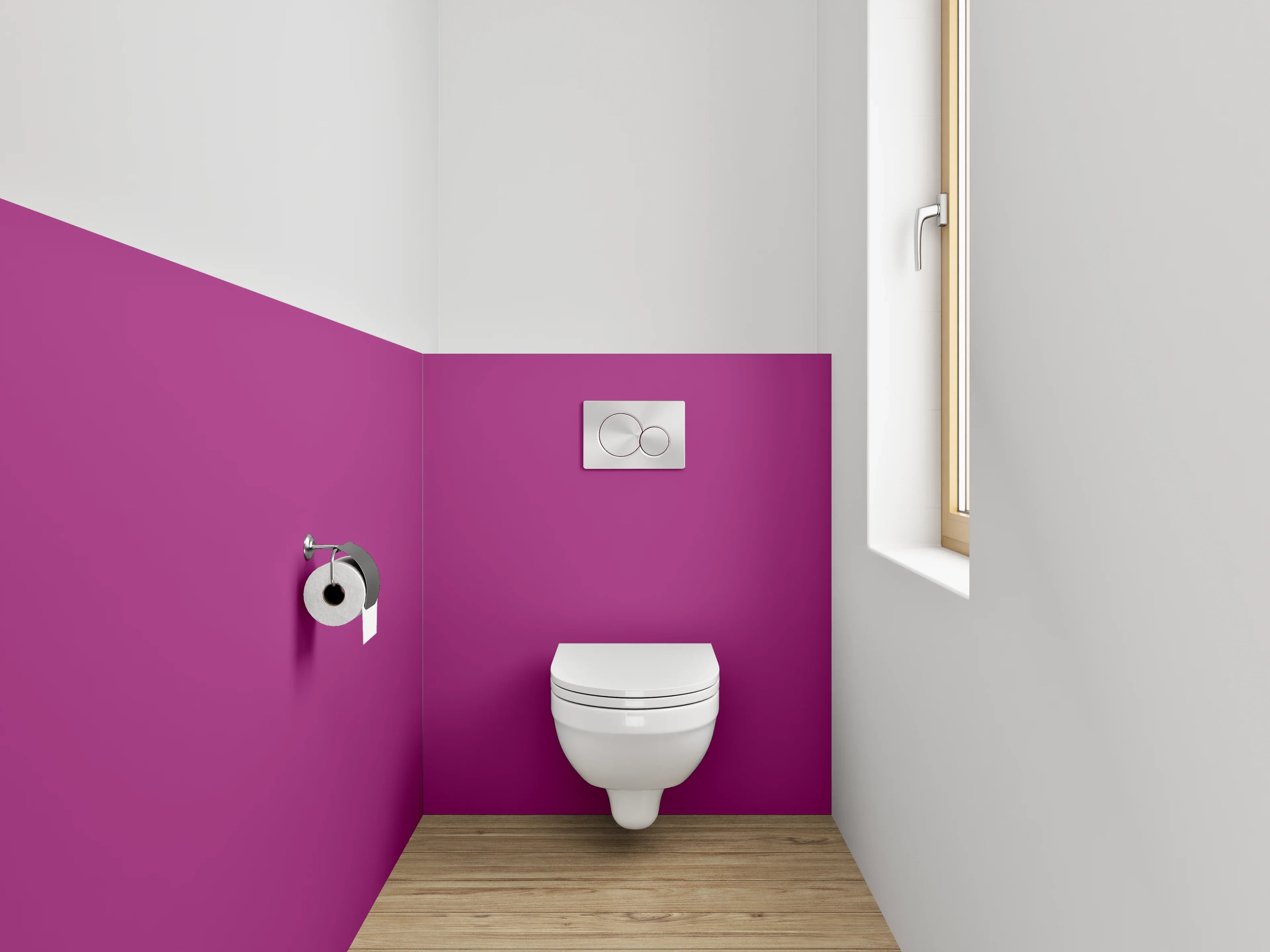 WC-Rückwand - RAL 4006 Verkehrspurpur