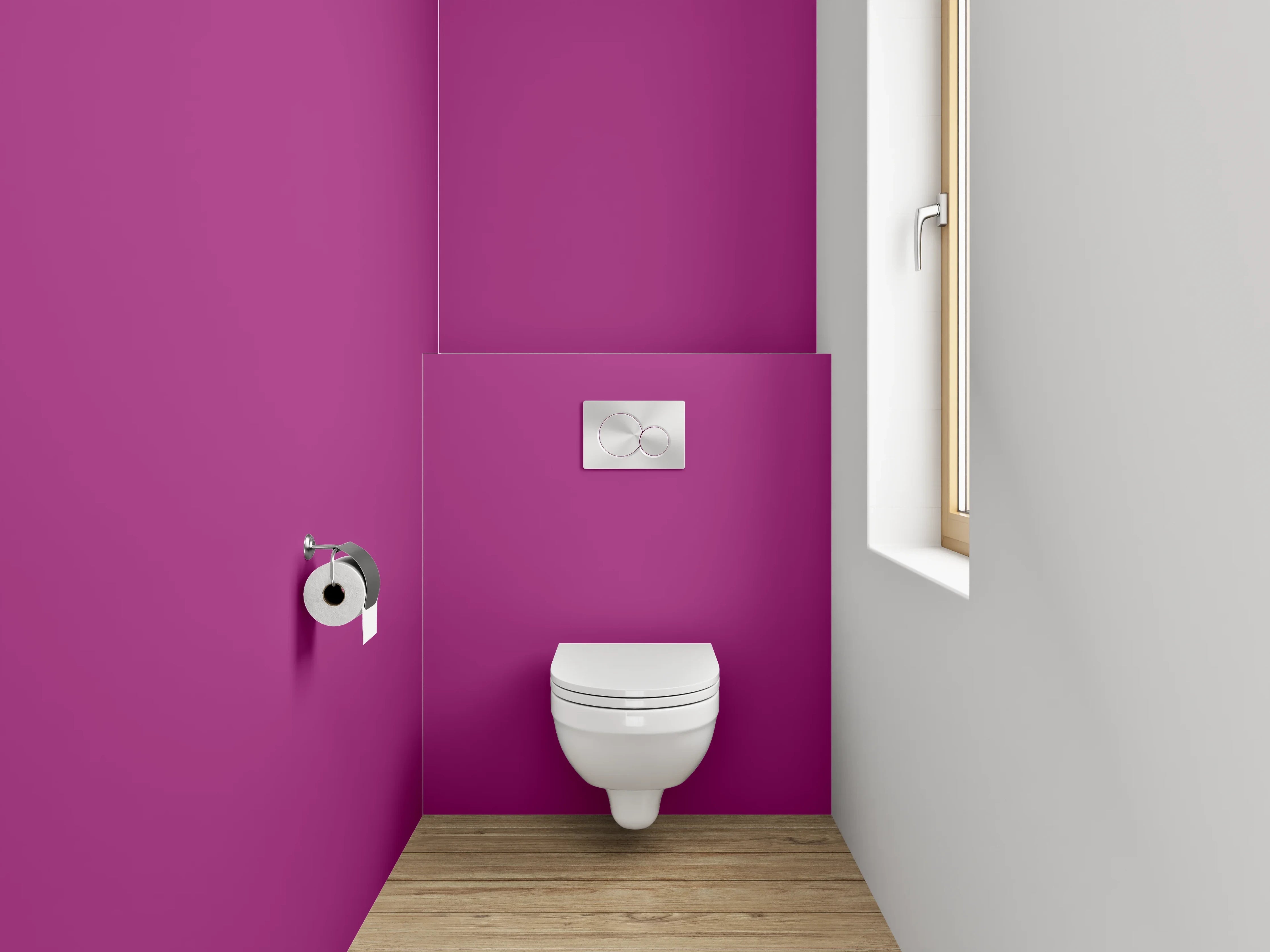 WC-Rückwand - RAL 4006 Verkehrspurpur