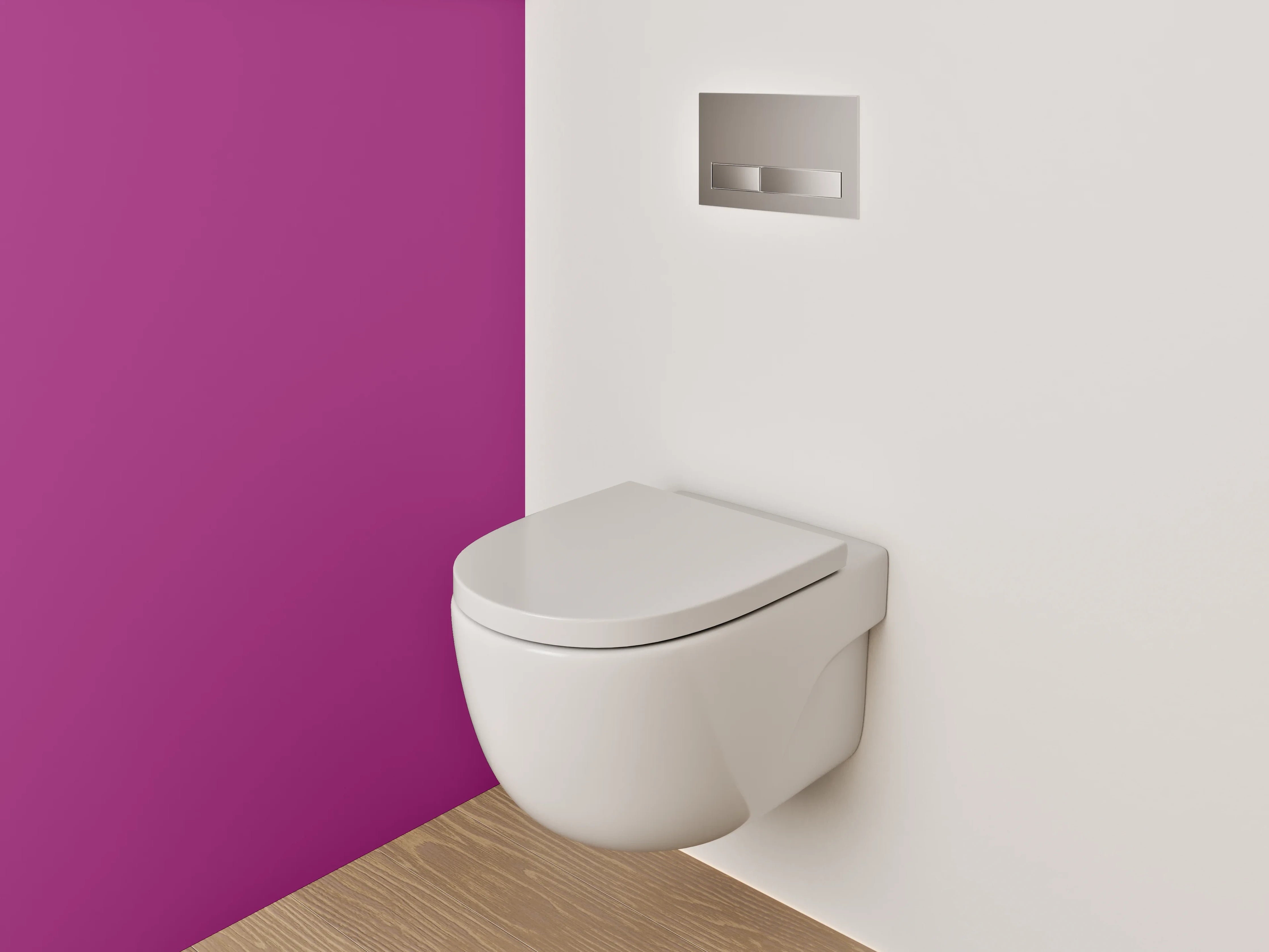 WC-Rückwand - RAL 4006 Verkehrspurpur