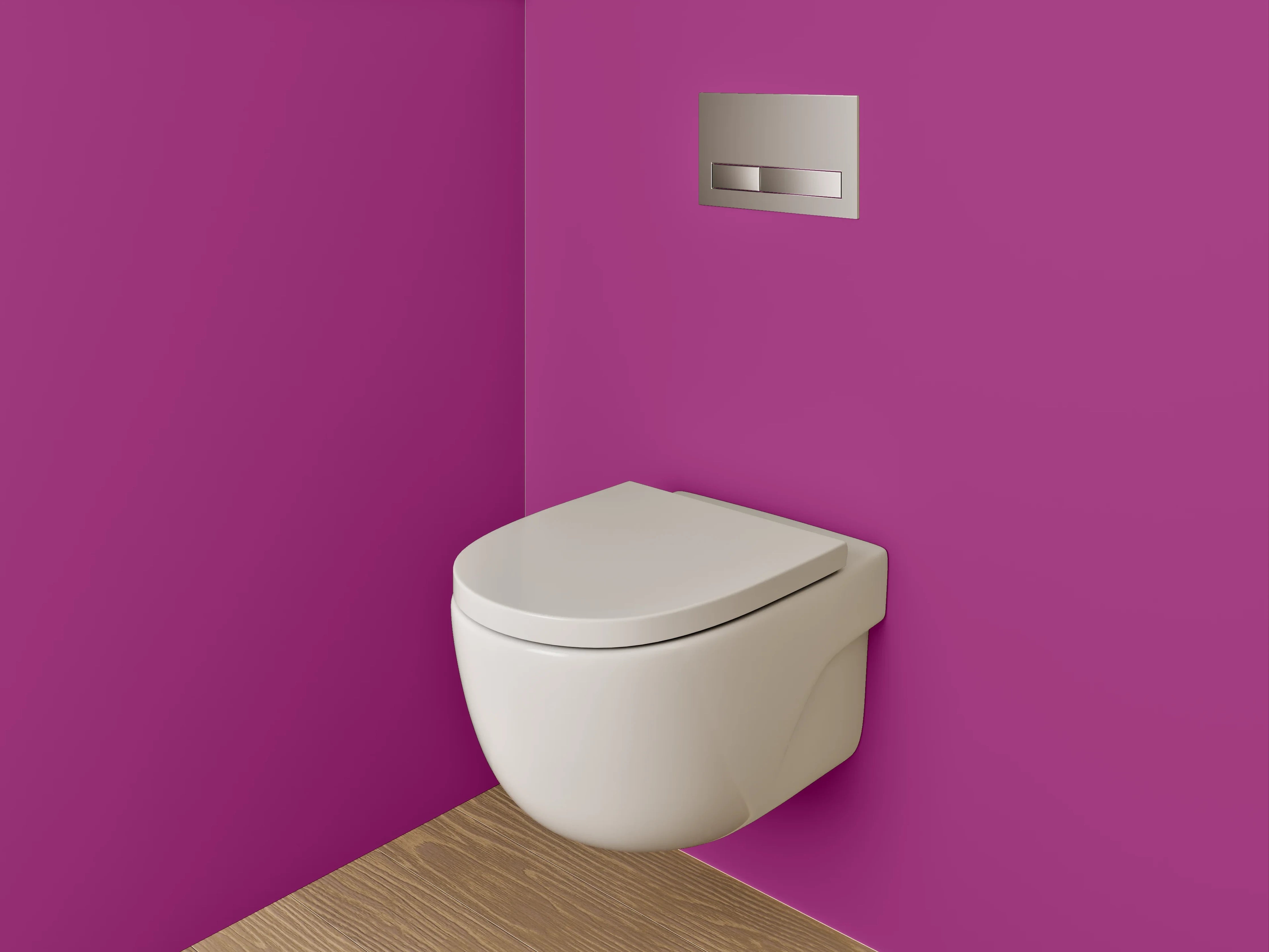 WC-Rückwand - RAL 4006 Verkehrspurpur