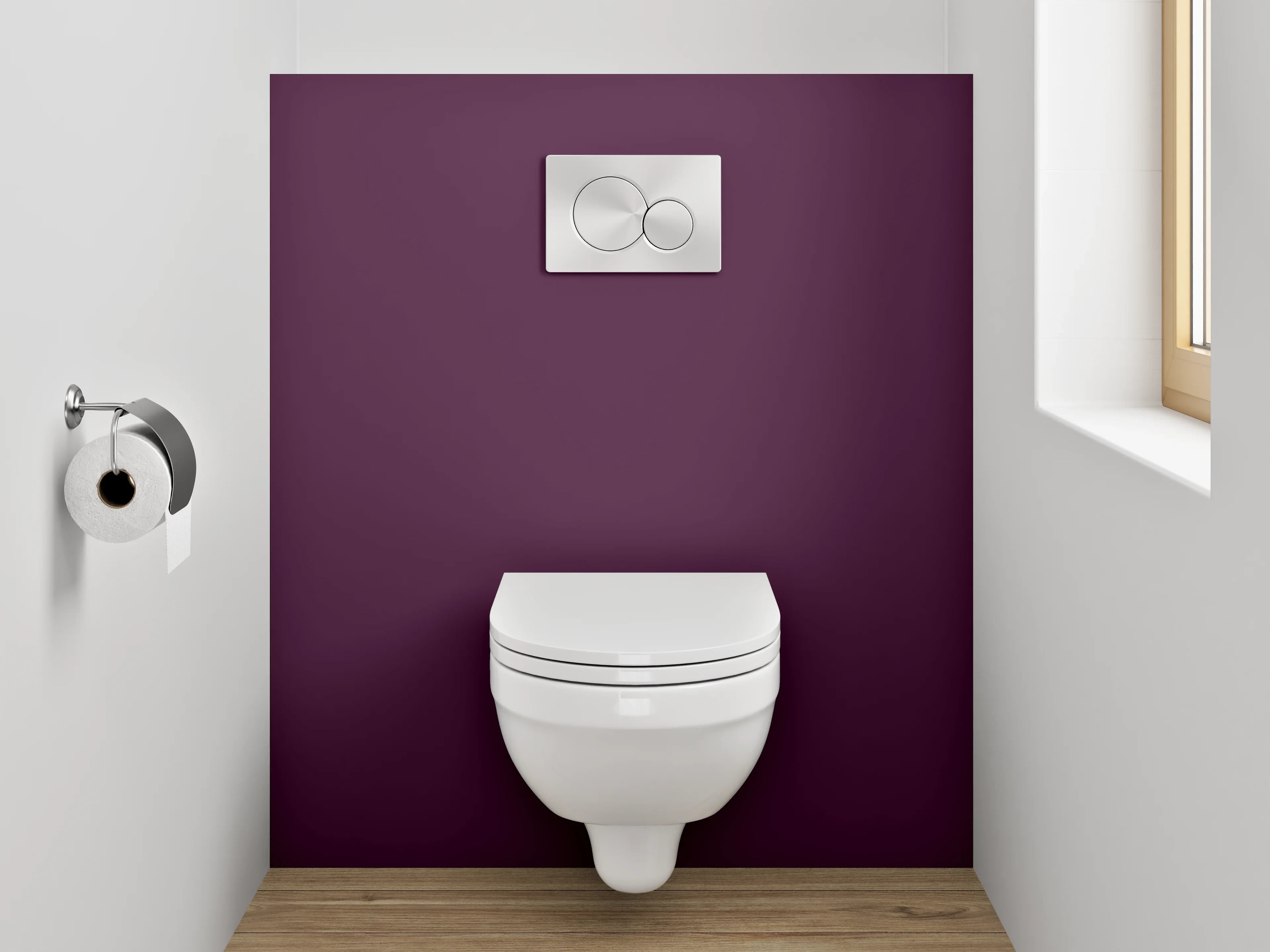 WC-Rückwand - RAL 4007 Purpurviolett