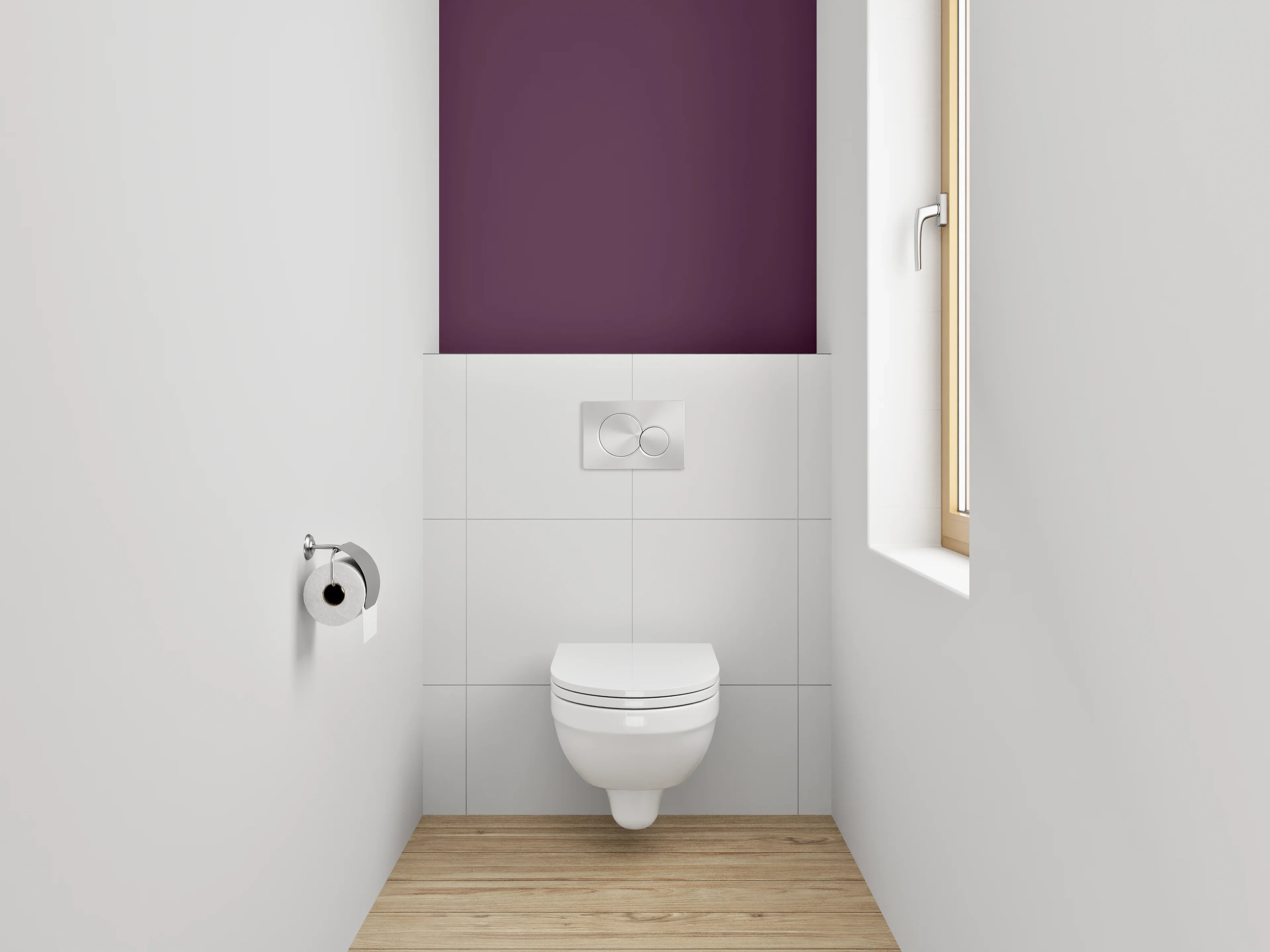 WC-Rückwand - RAL 4007 Purpurviolett
