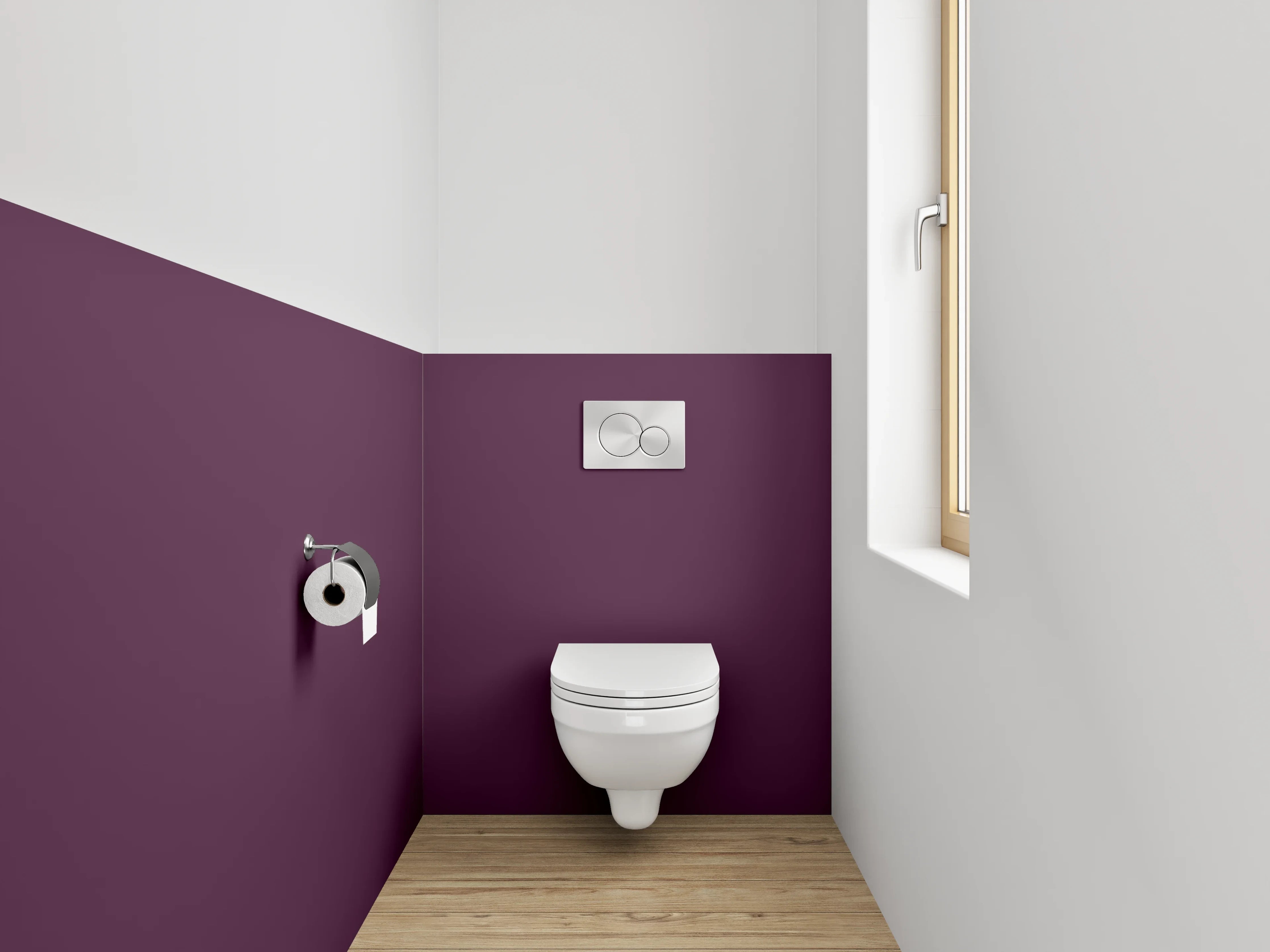 WC-Rückwand - RAL 4007 Purpurviolett