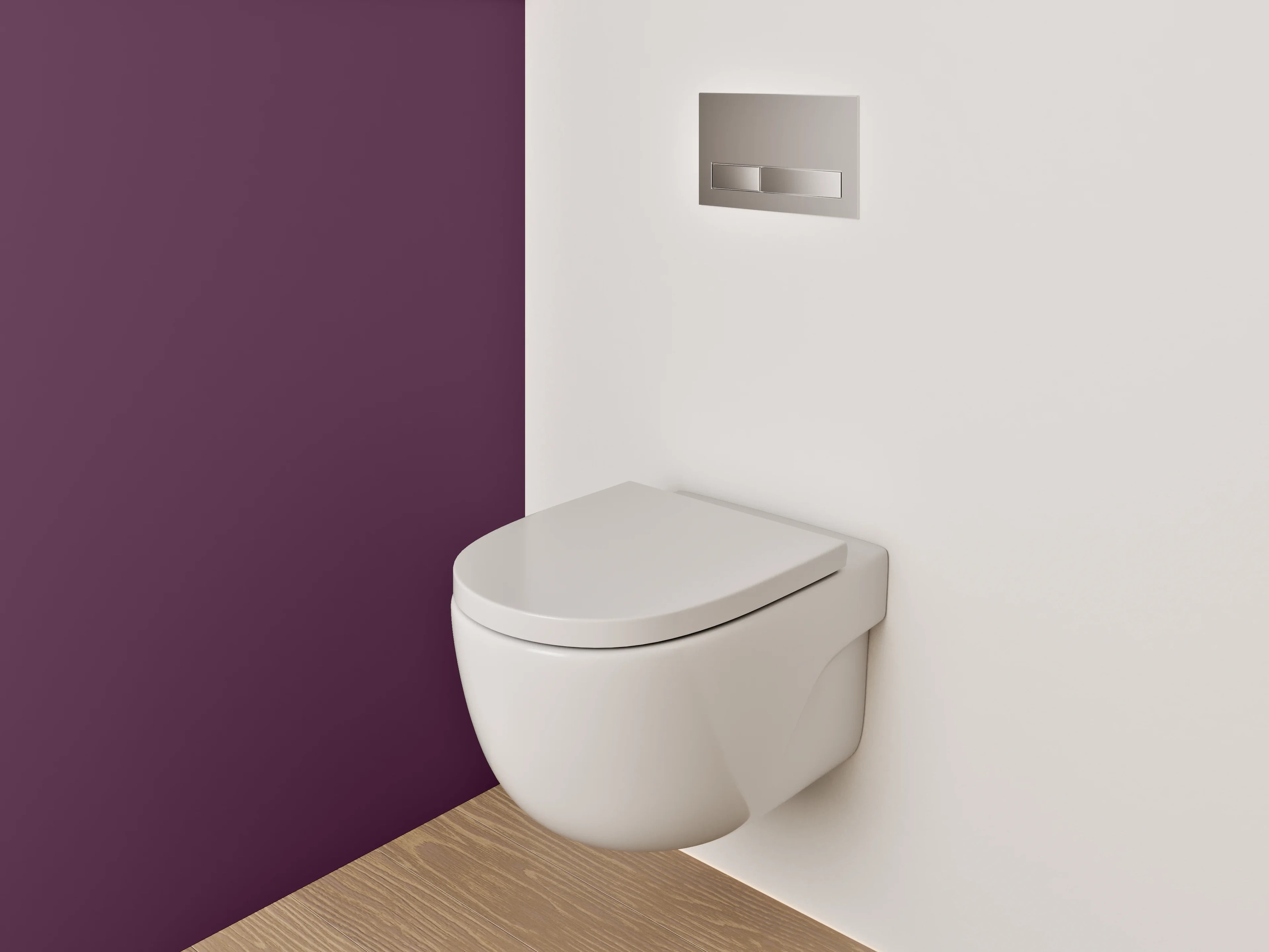 WC-Rückwand - RAL 4007 Purpurviolett