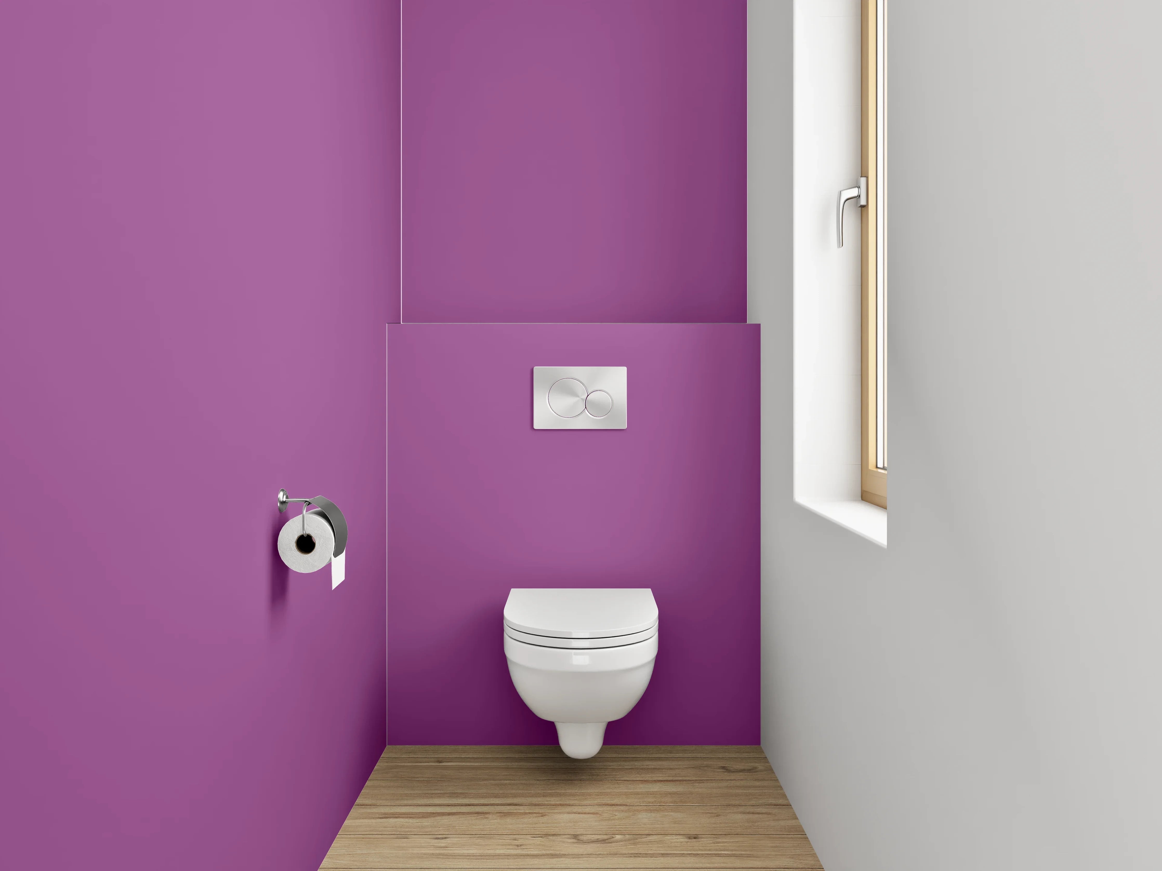 WC-Rückwand - RAL 4008 Signalviolett