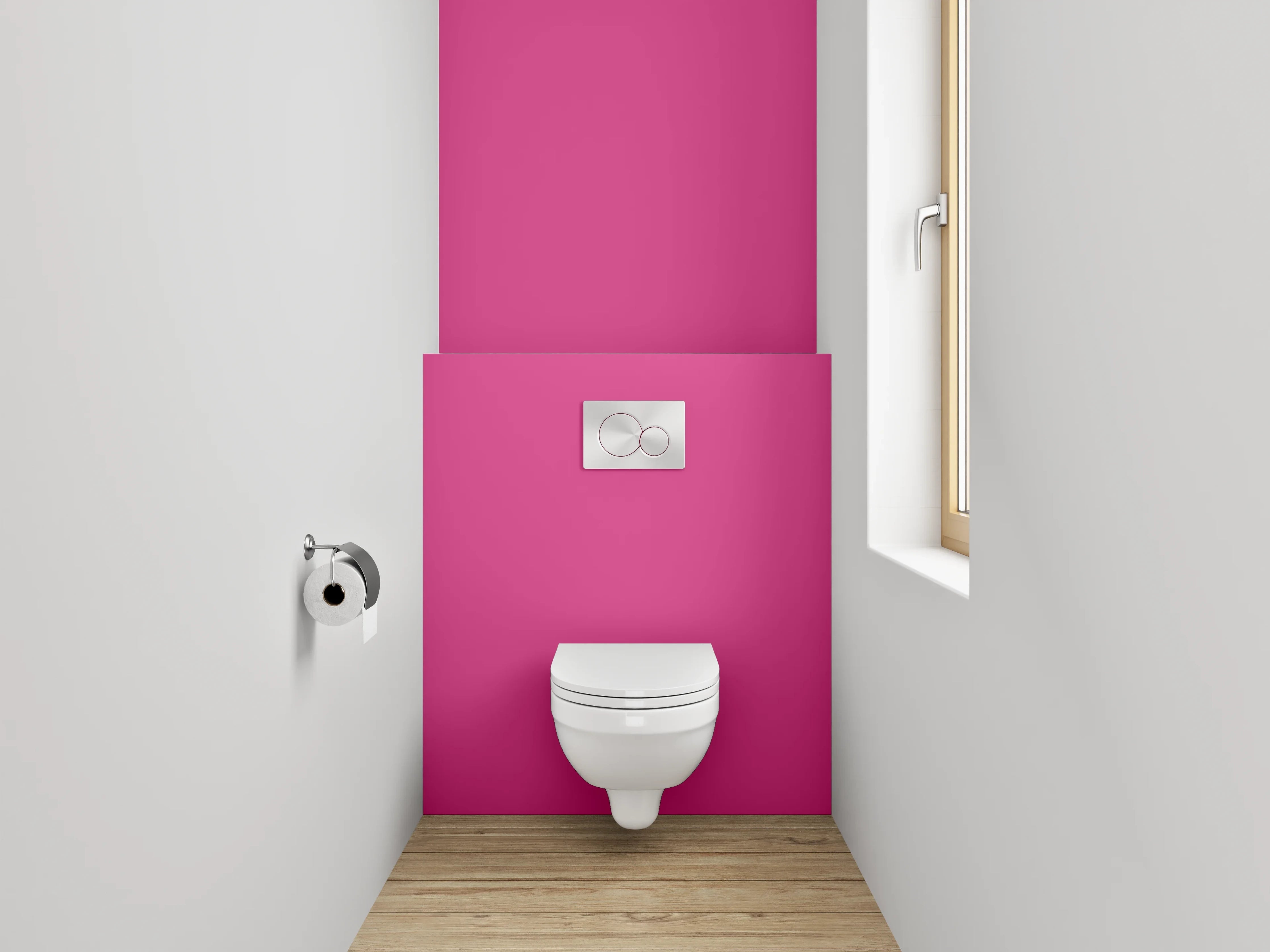 WC-Rückwand - RAL 4010 Telemagenta