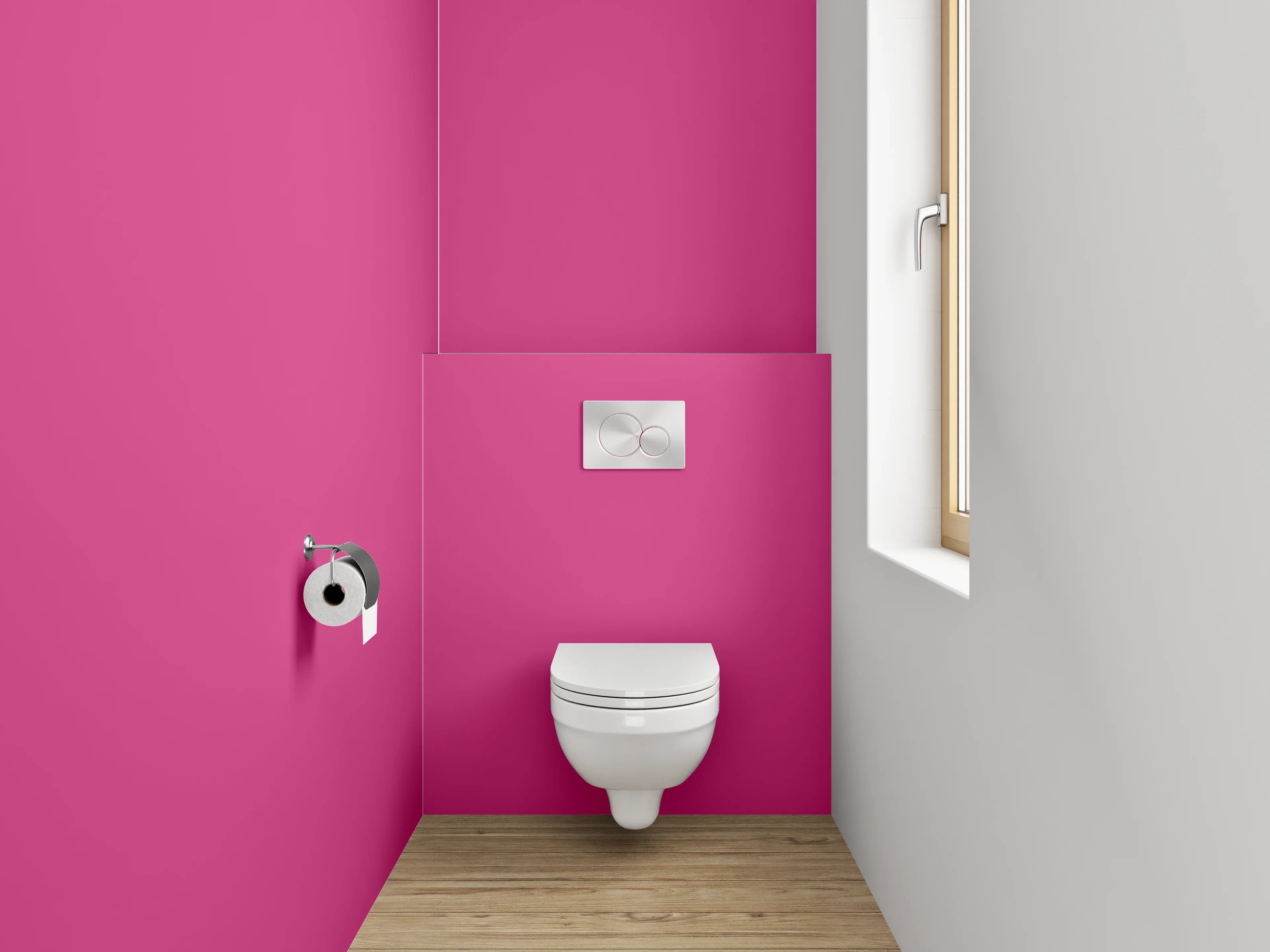 WC-Rückwand - RAL 4010 Telemagenta