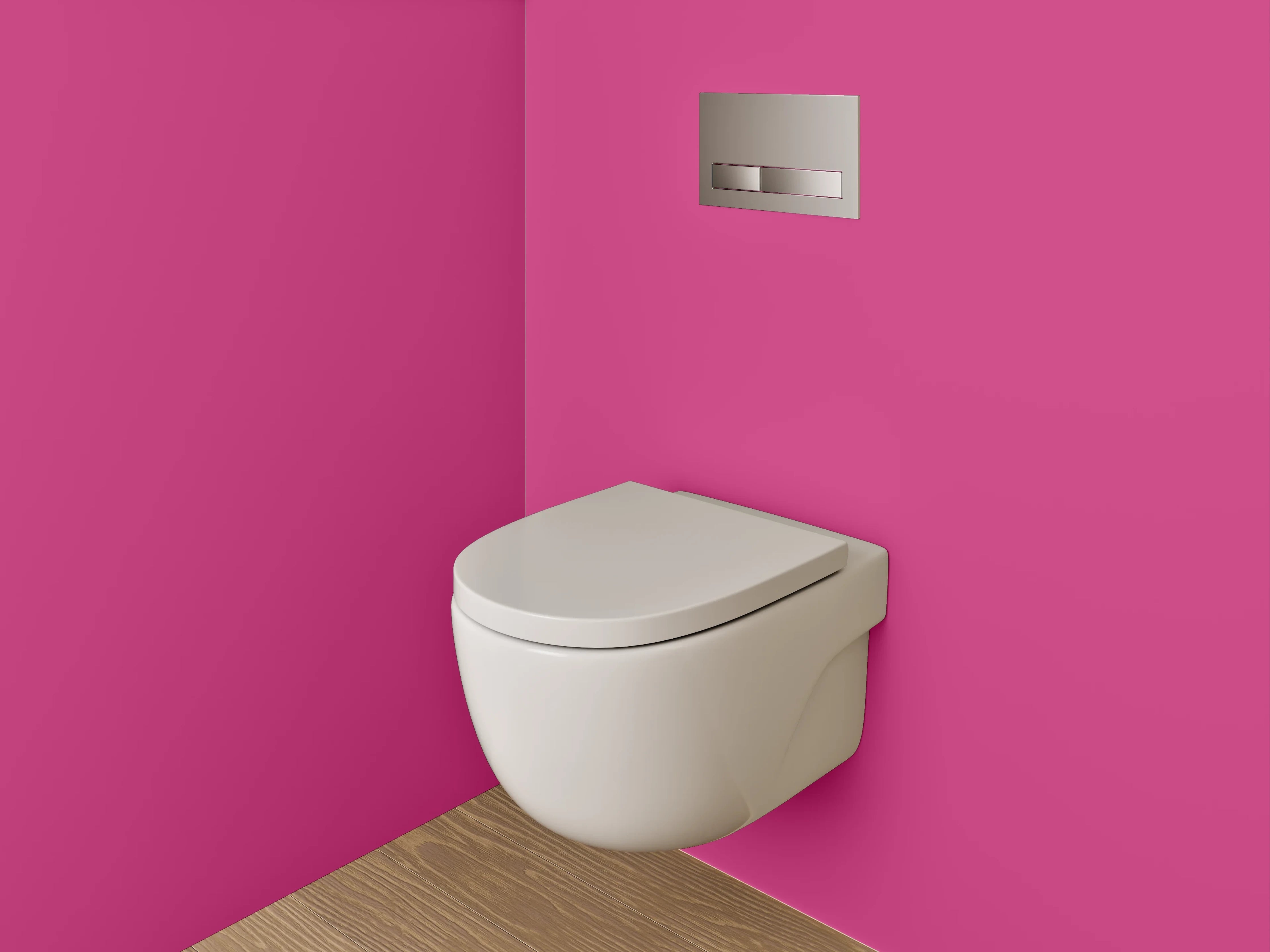 WC-Rückwand - RAL 4010 Telemagenta
