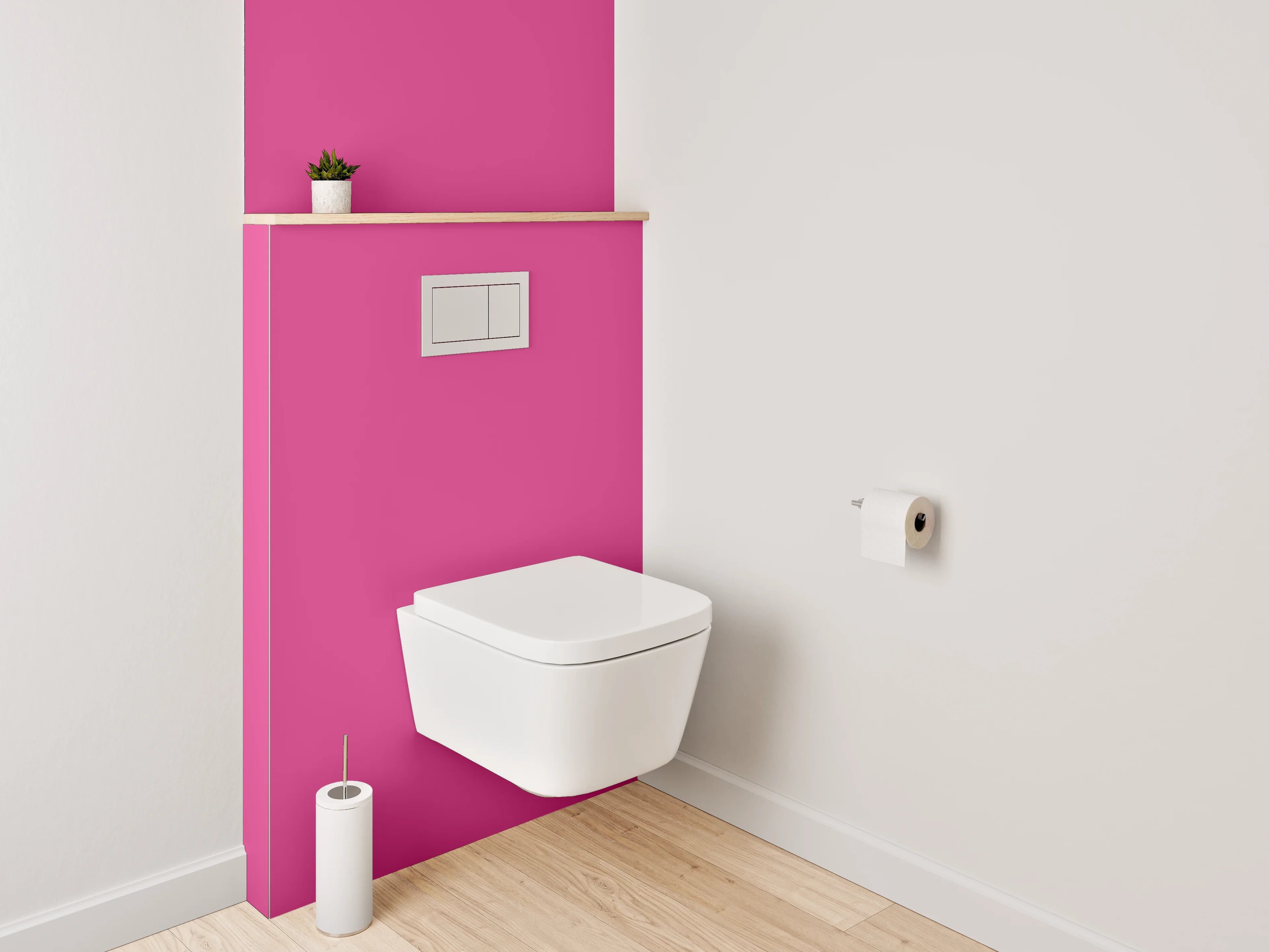 WC-Rückwand - RAL 4010 Telemagenta