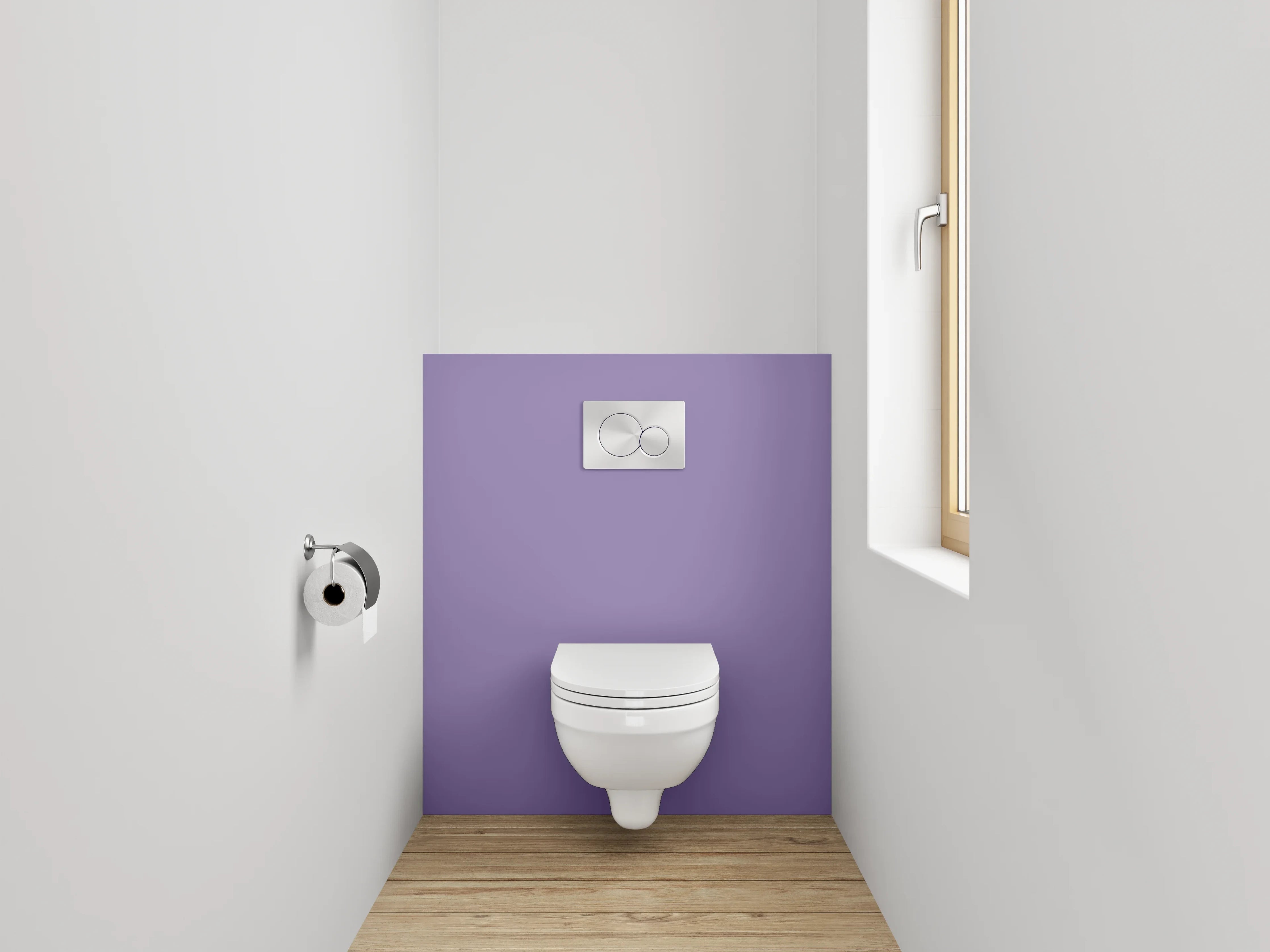 WC-Rückwand - RAL 4011 Perlviolett