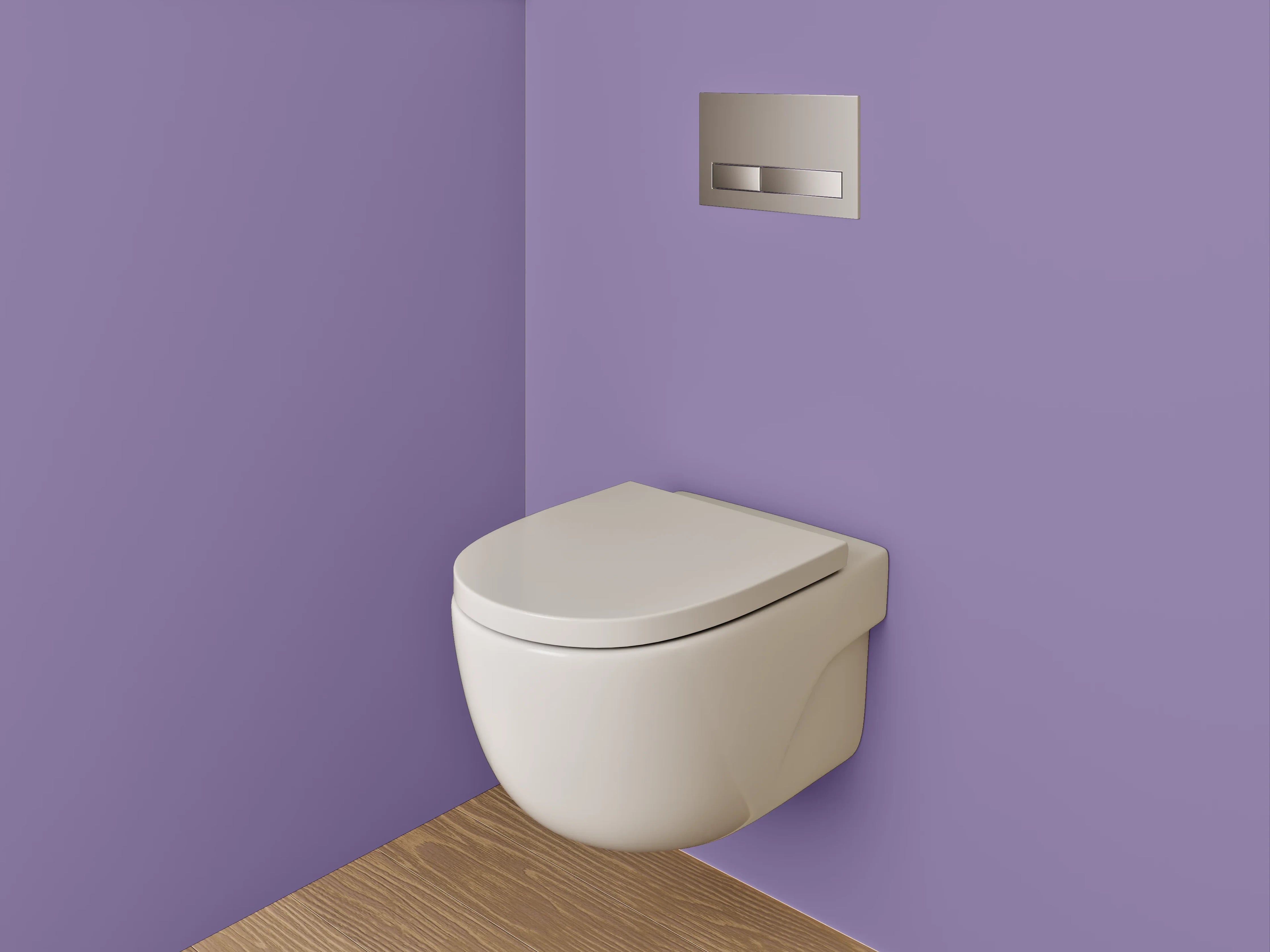 WC-Rückwand - RAL 4011 Perlviolett