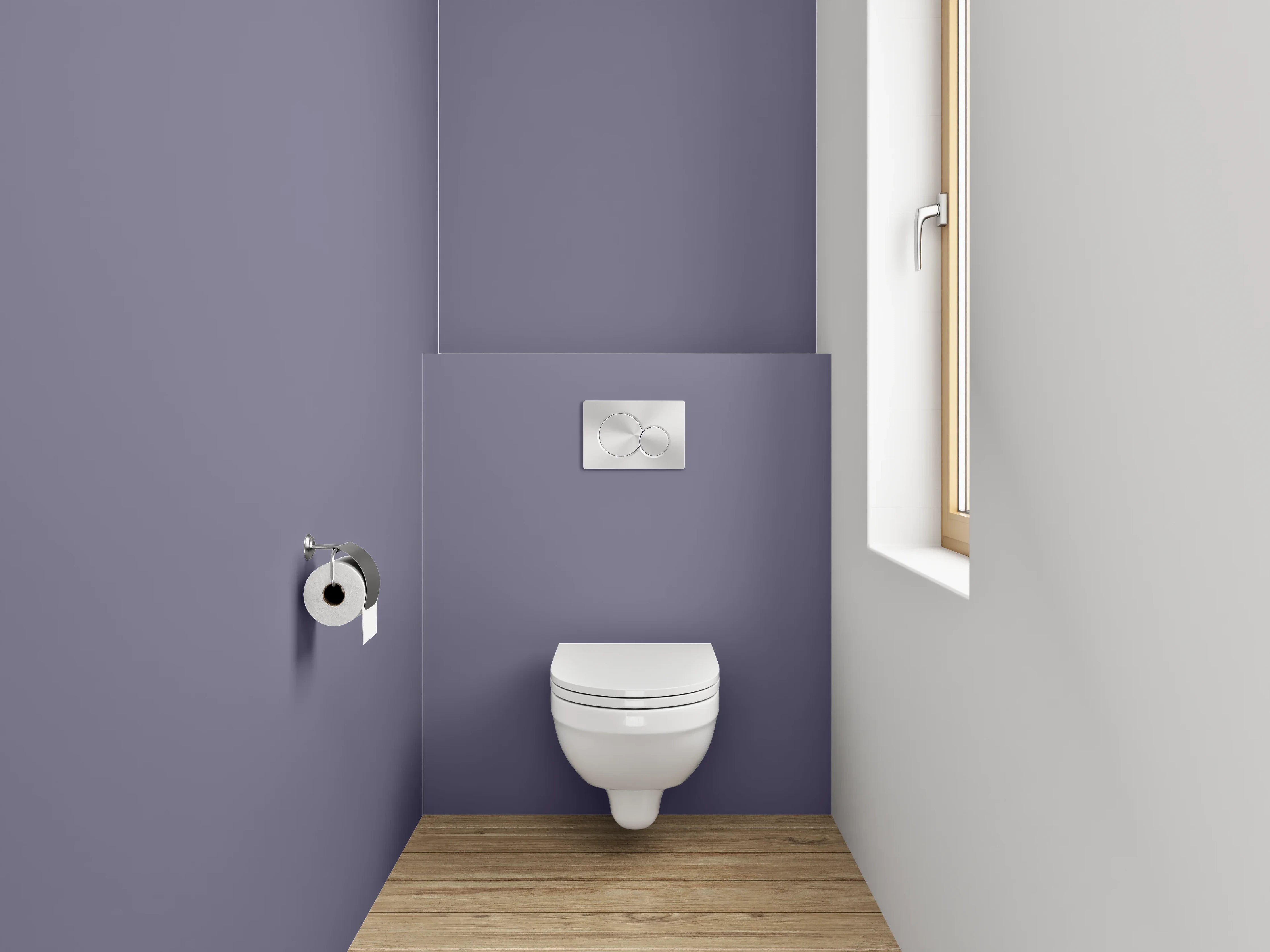 WC-Rückwand - RAL 4012 Perlviolettgrau