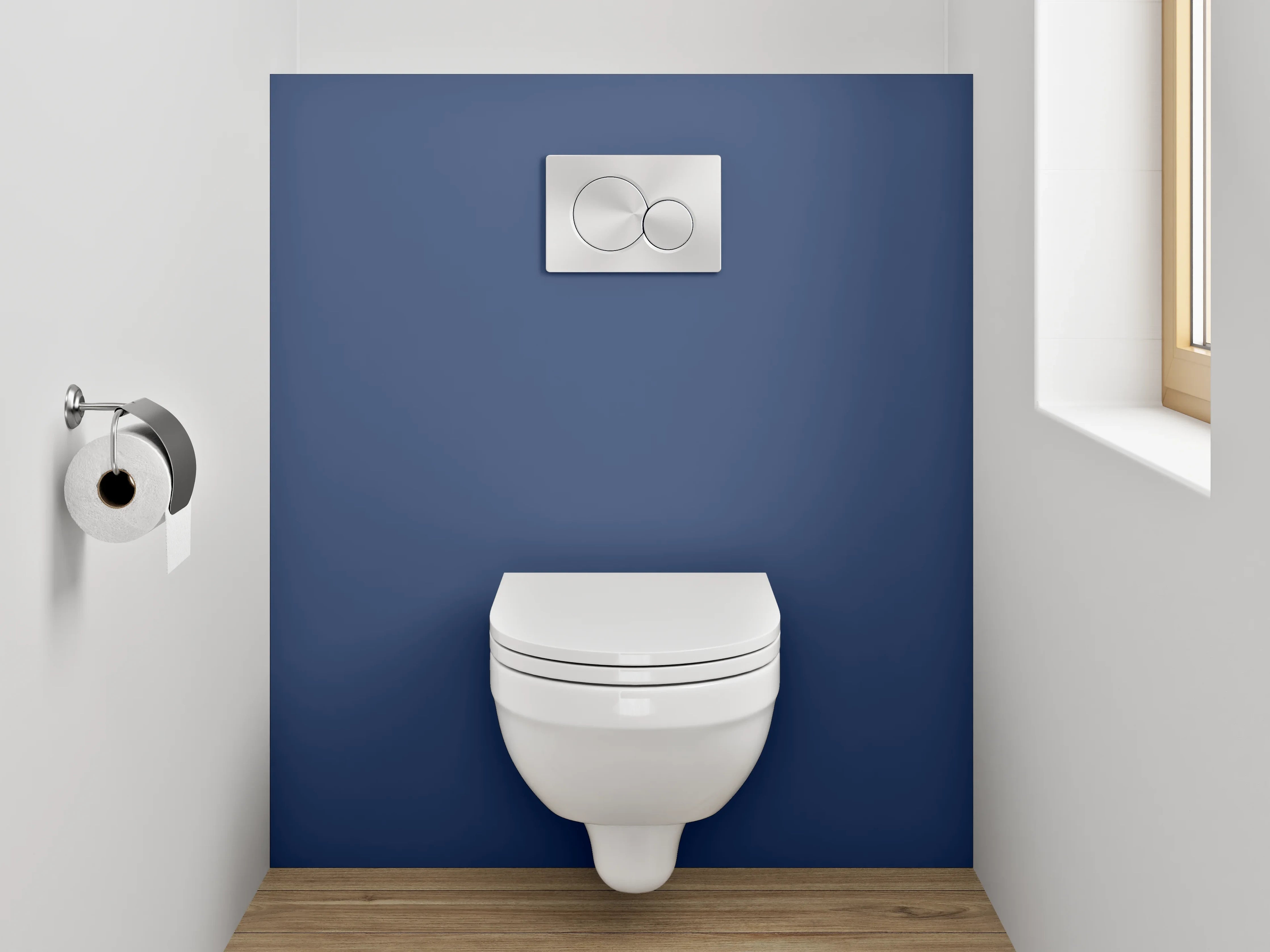 WC-Rückwand - RAL 5000 Violettblau