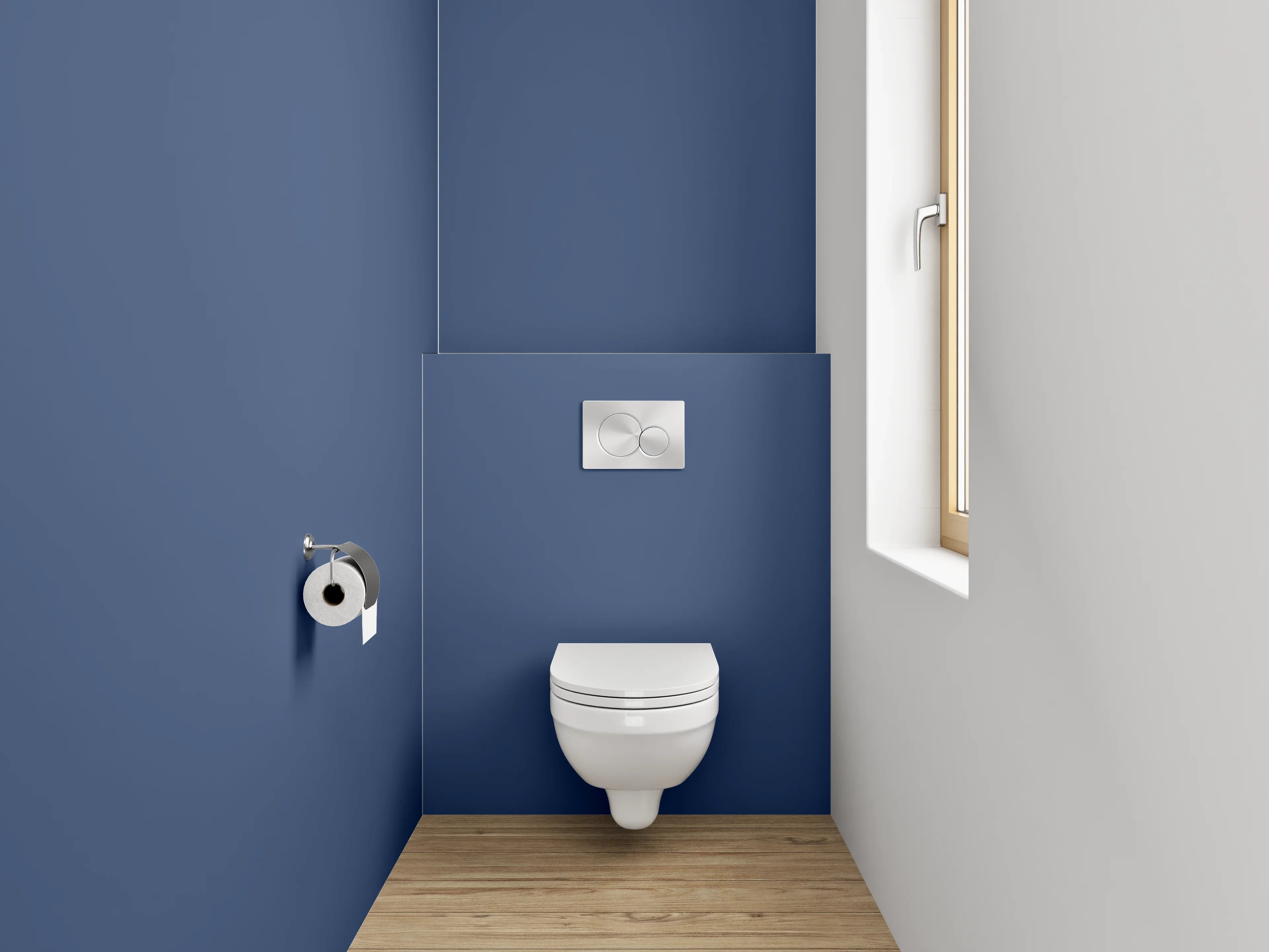 WC-Rückwand - RAL 5000 Violettblau
