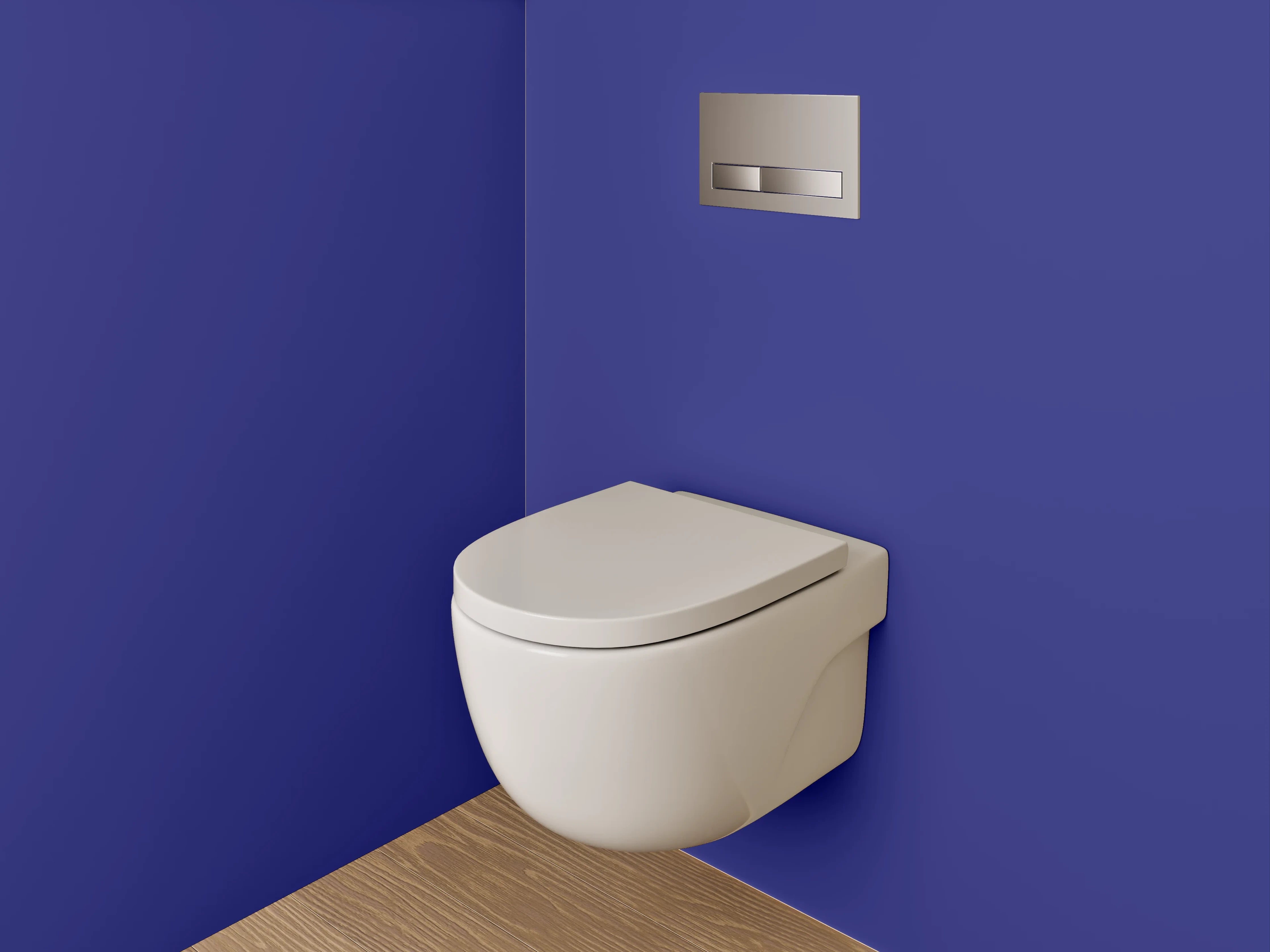 WC-Rückwand - RAL 5002 Ultramarinblau