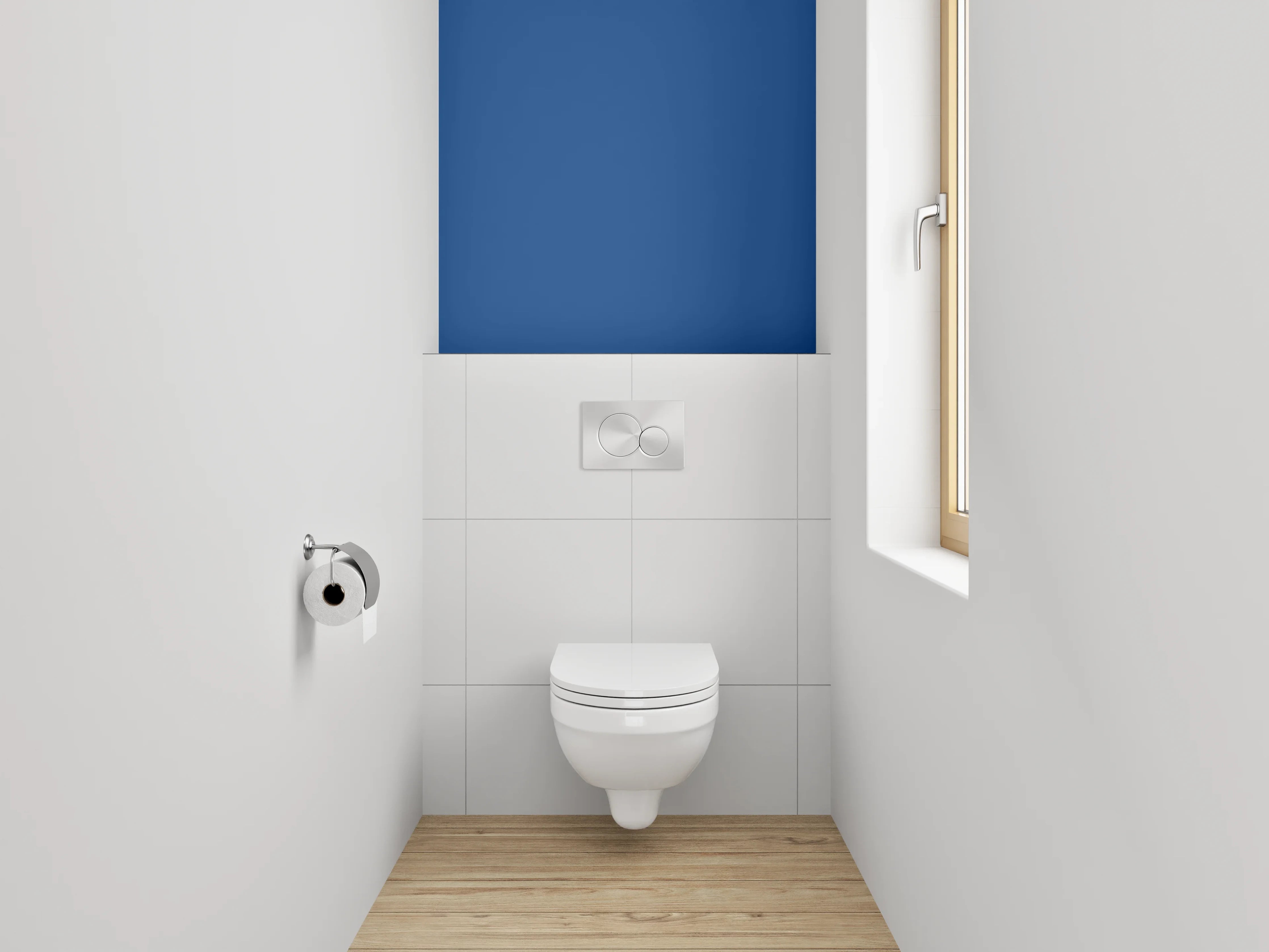 WC-Rückwand - RAL 5005 Signalblau