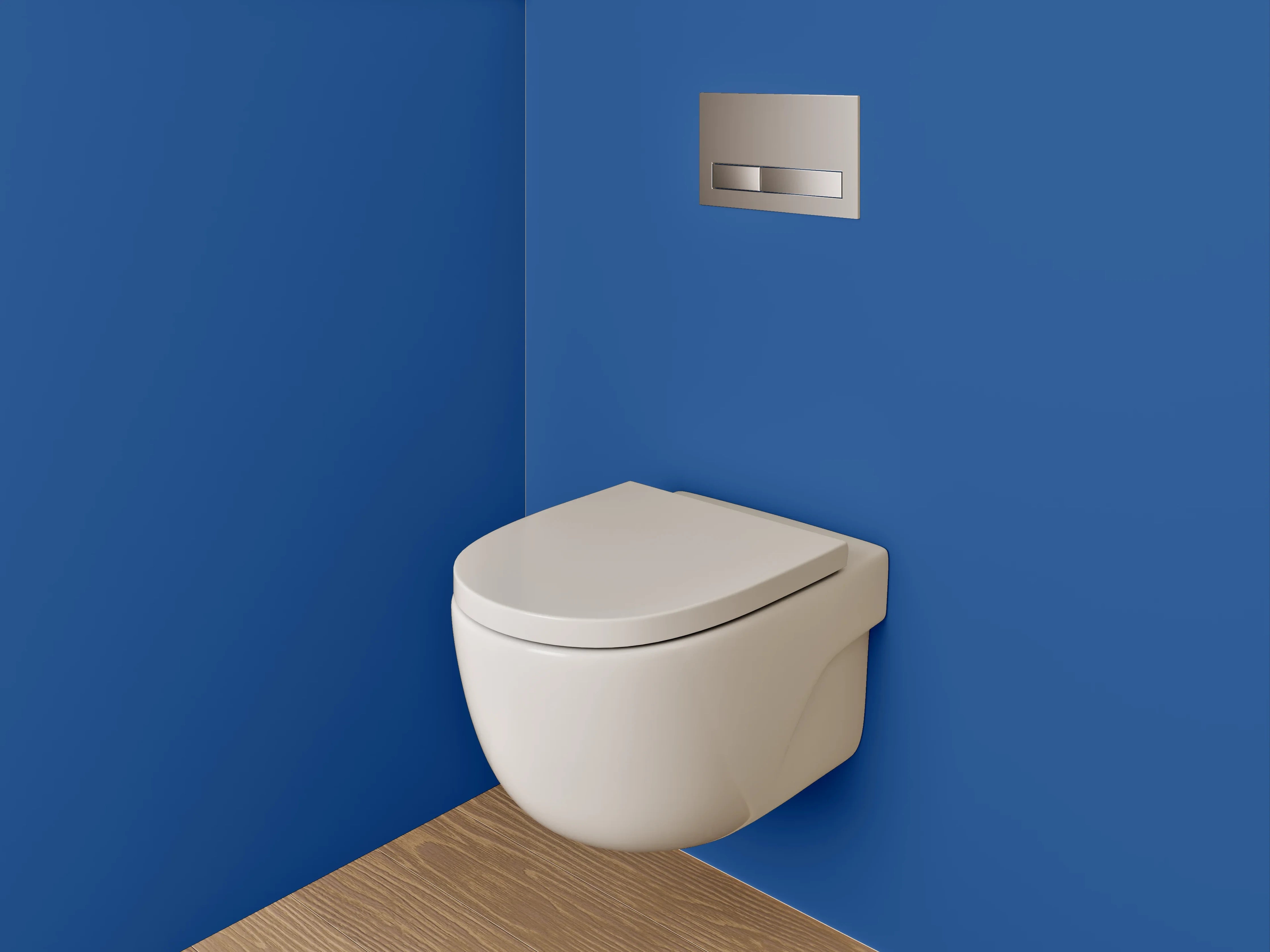 WC-Rückwand - RAL 5005 Signalblau