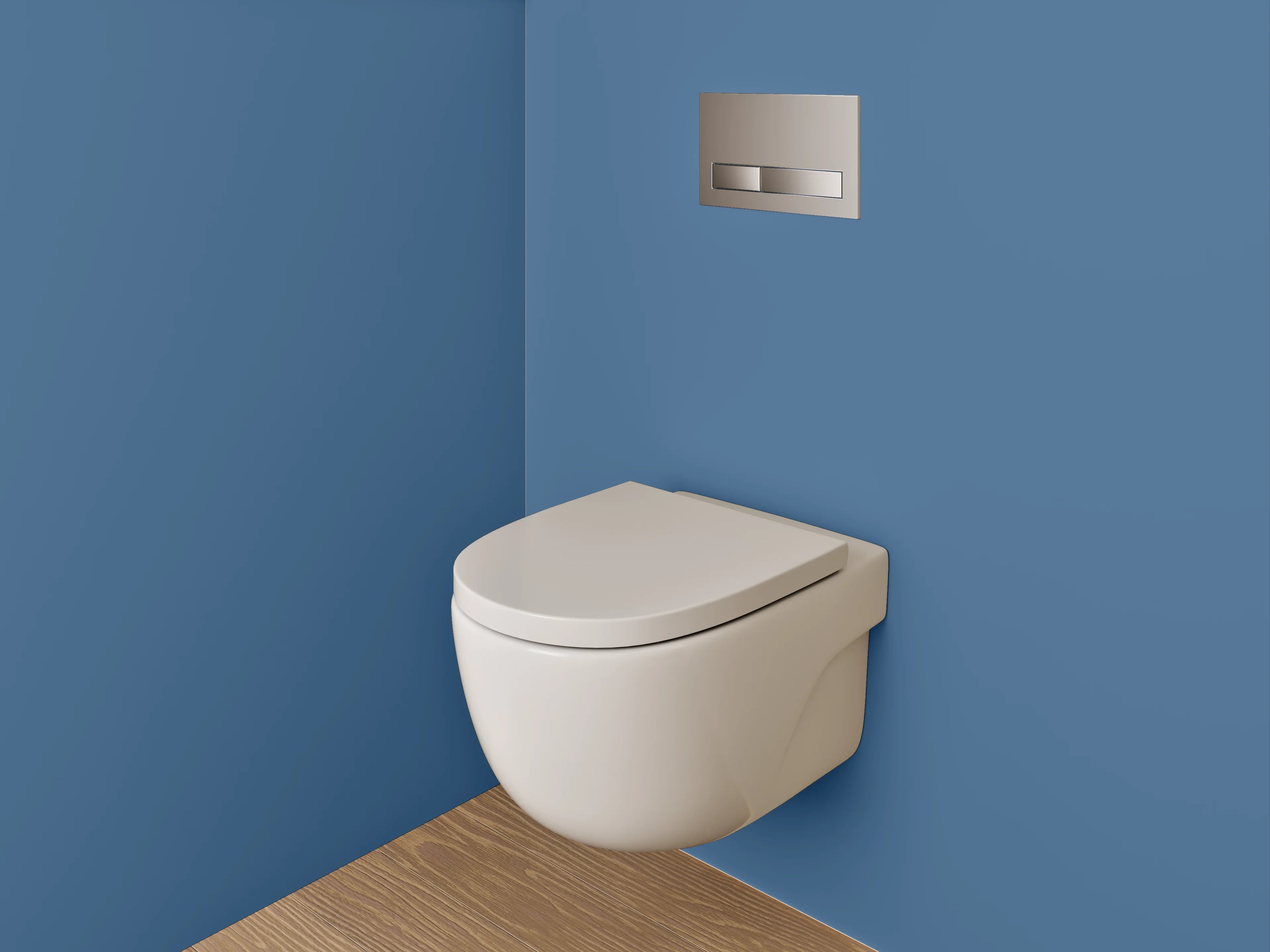 WC-Rückwand - RAL 5007 Brillantblau