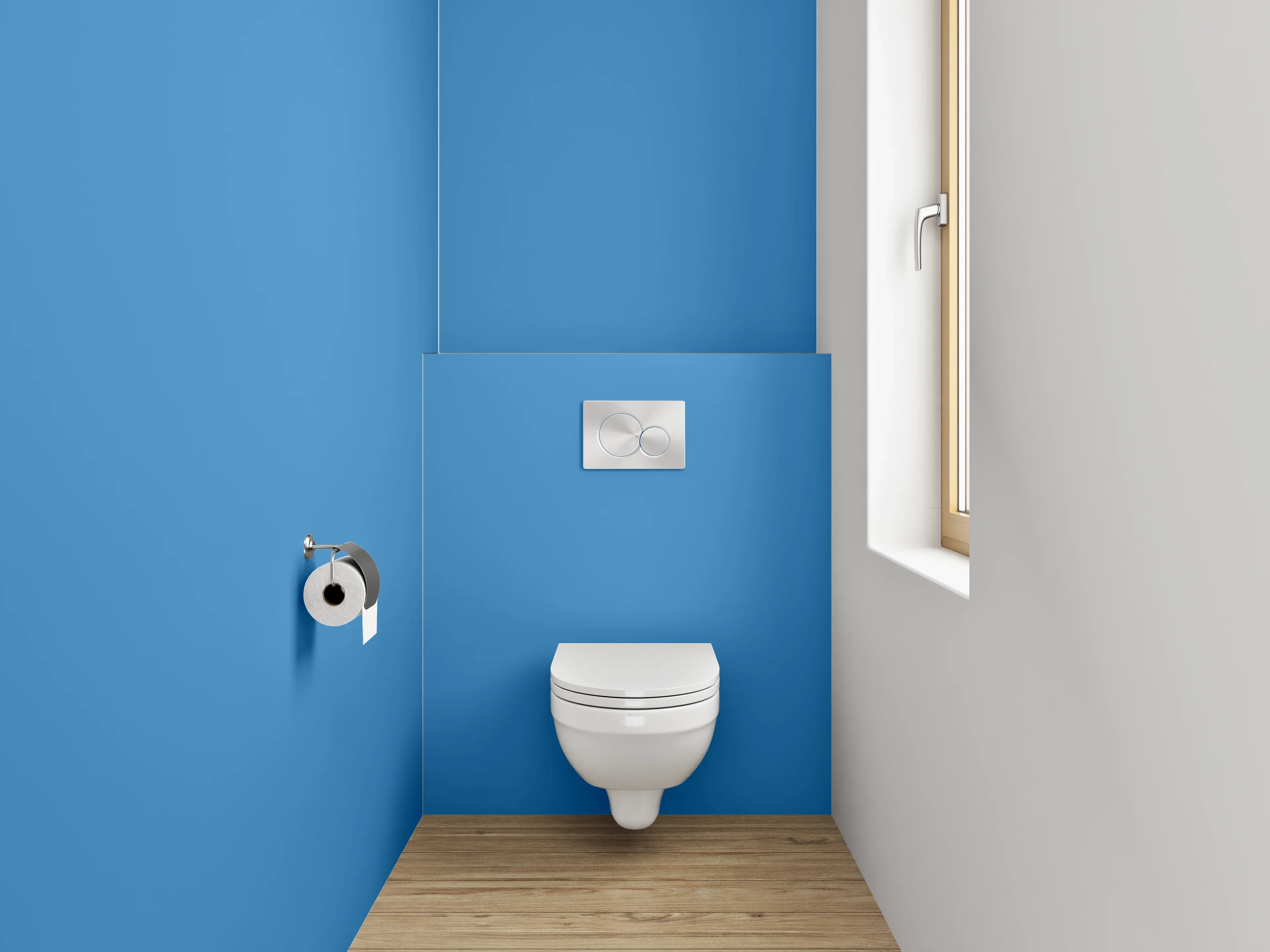 WC-Rückwand - RAL 5012 Lichtblau