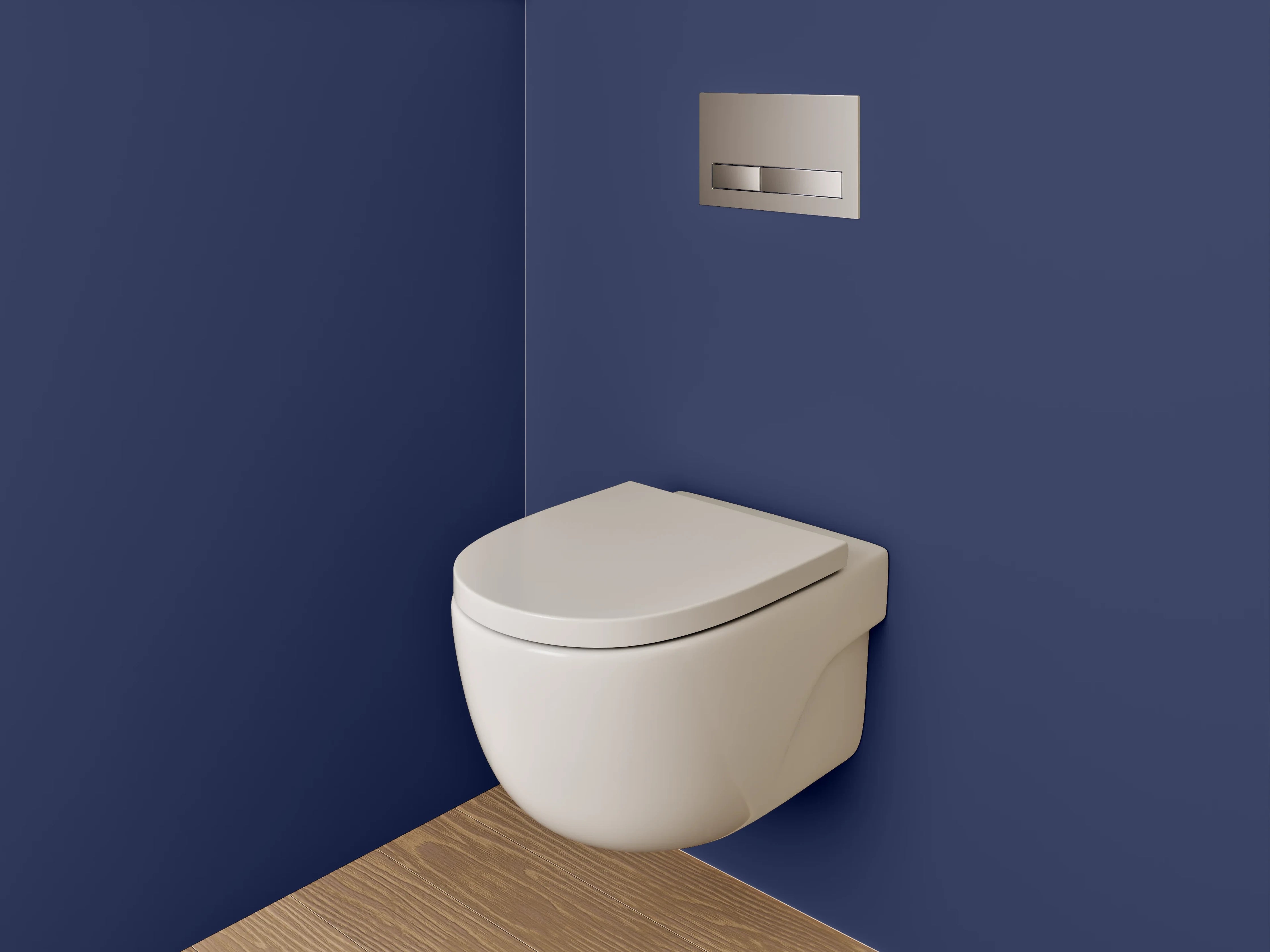 WC-Rückwand - RAL 5013 Kobaltblau