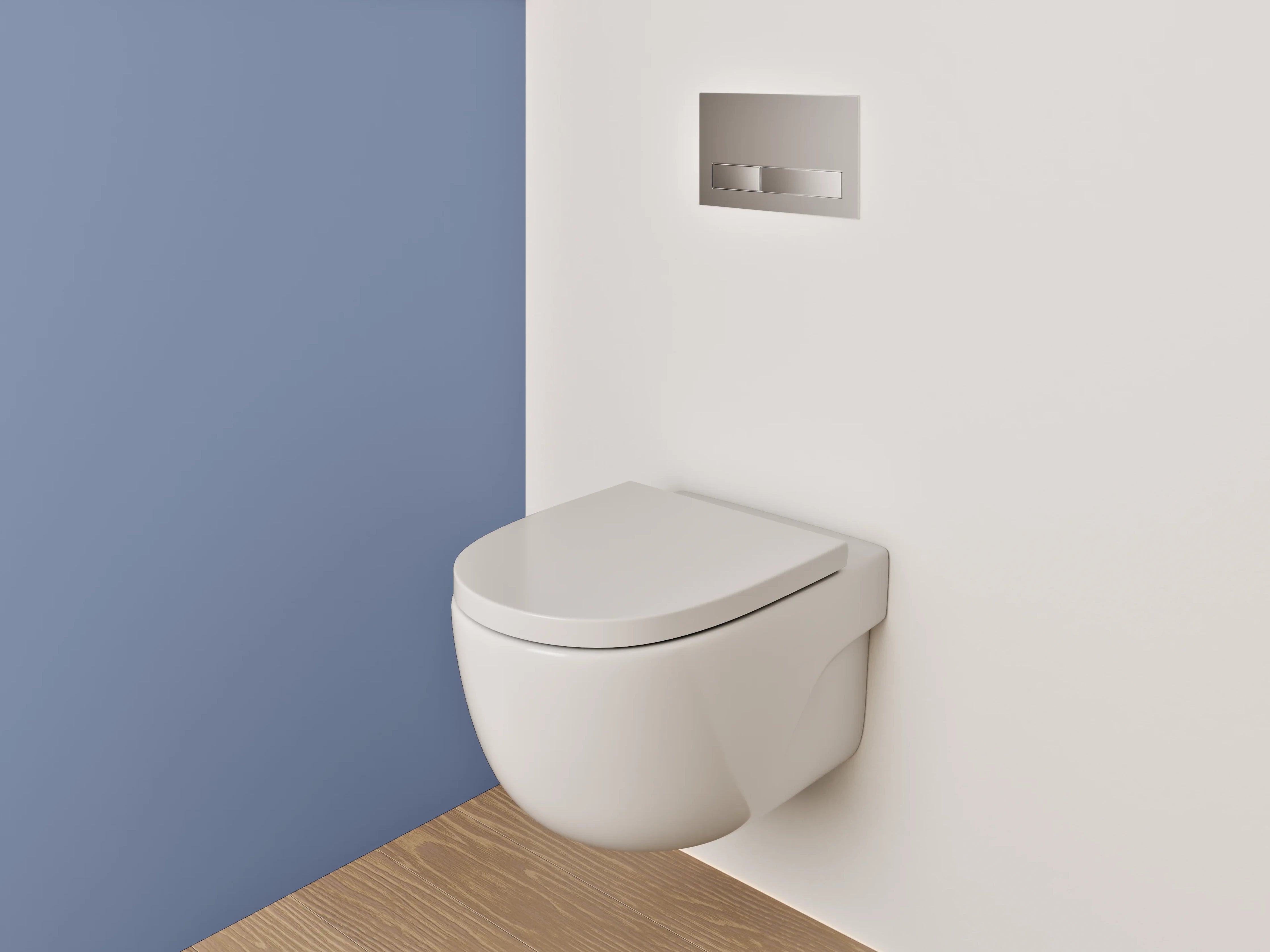 WC-Rückwand - RAL 5014 Taubenblau