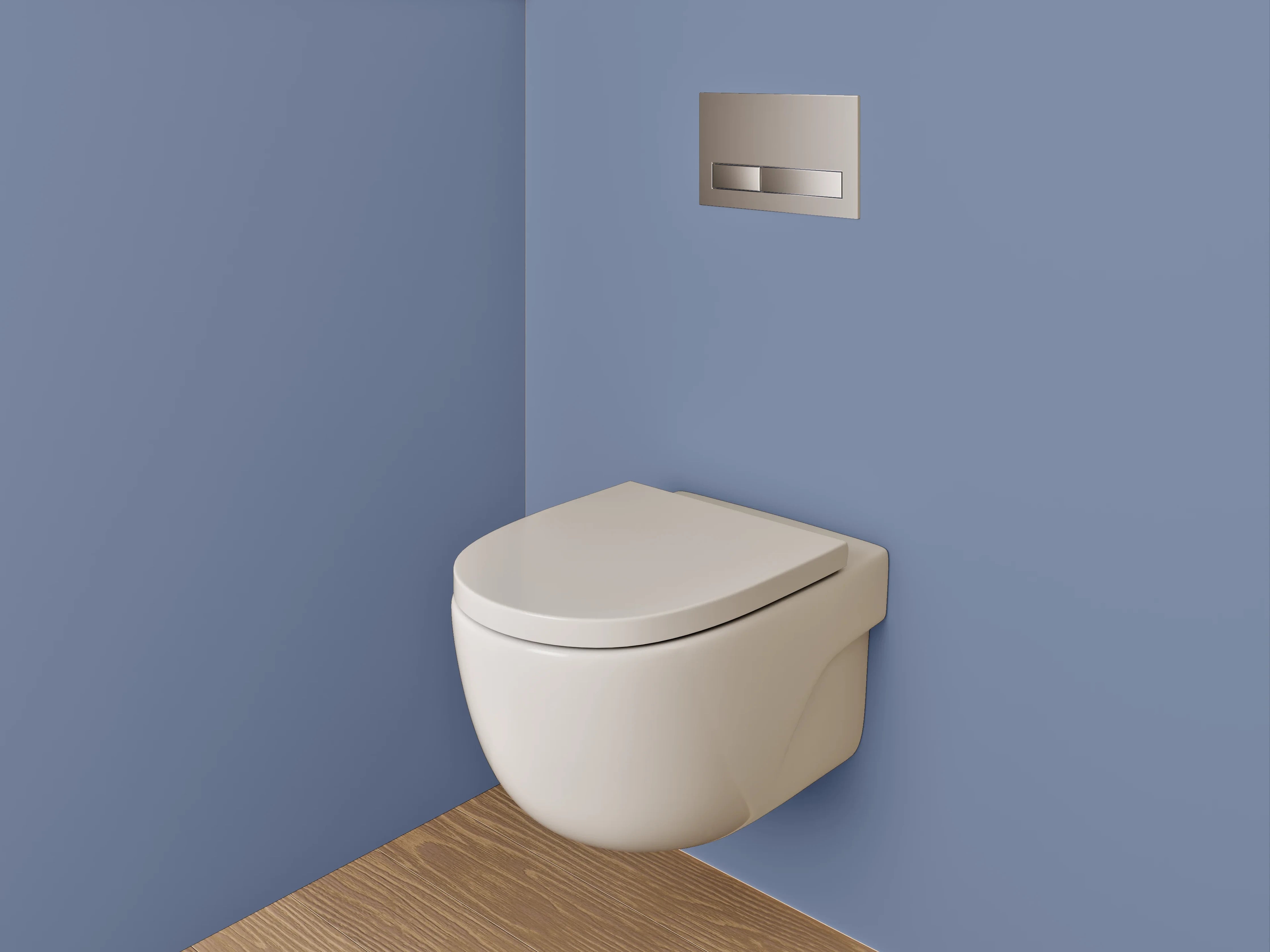 WC-Rückwand - RAL 5014 Taubenblau