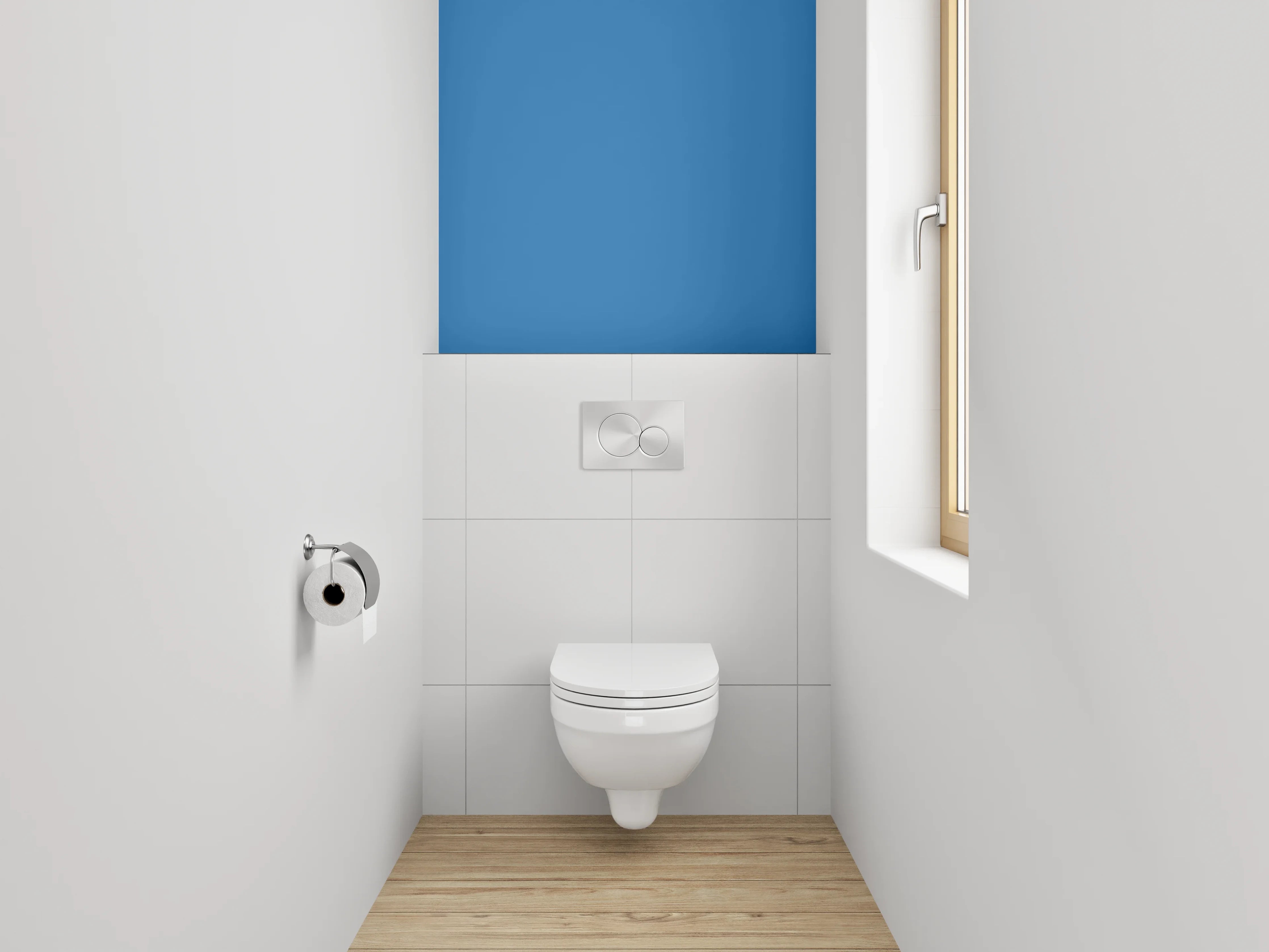 WC-Rückwand - RAL 5015 Himmelblau