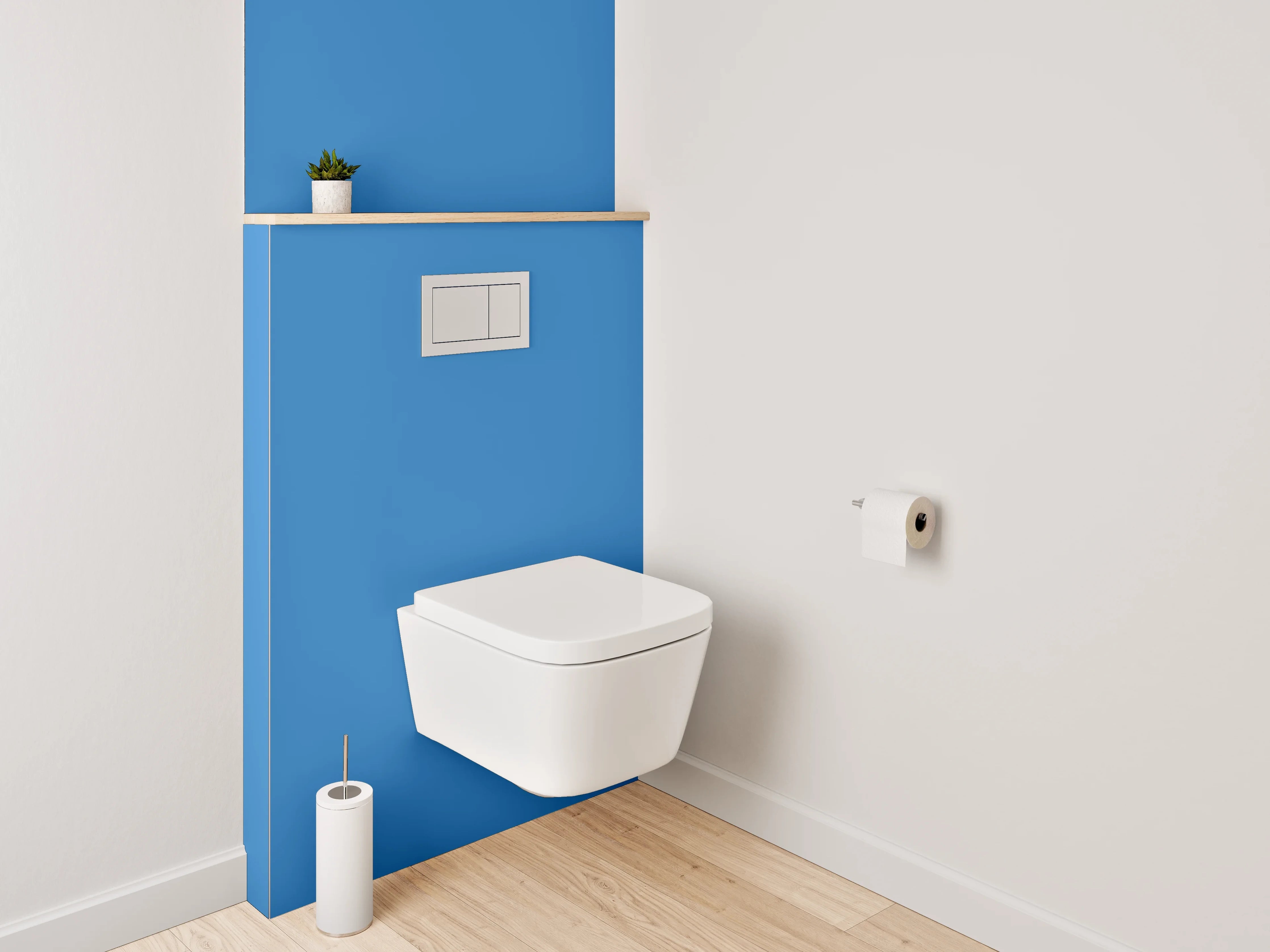 WC-Rückwand - RAL 5015 Himmelblau