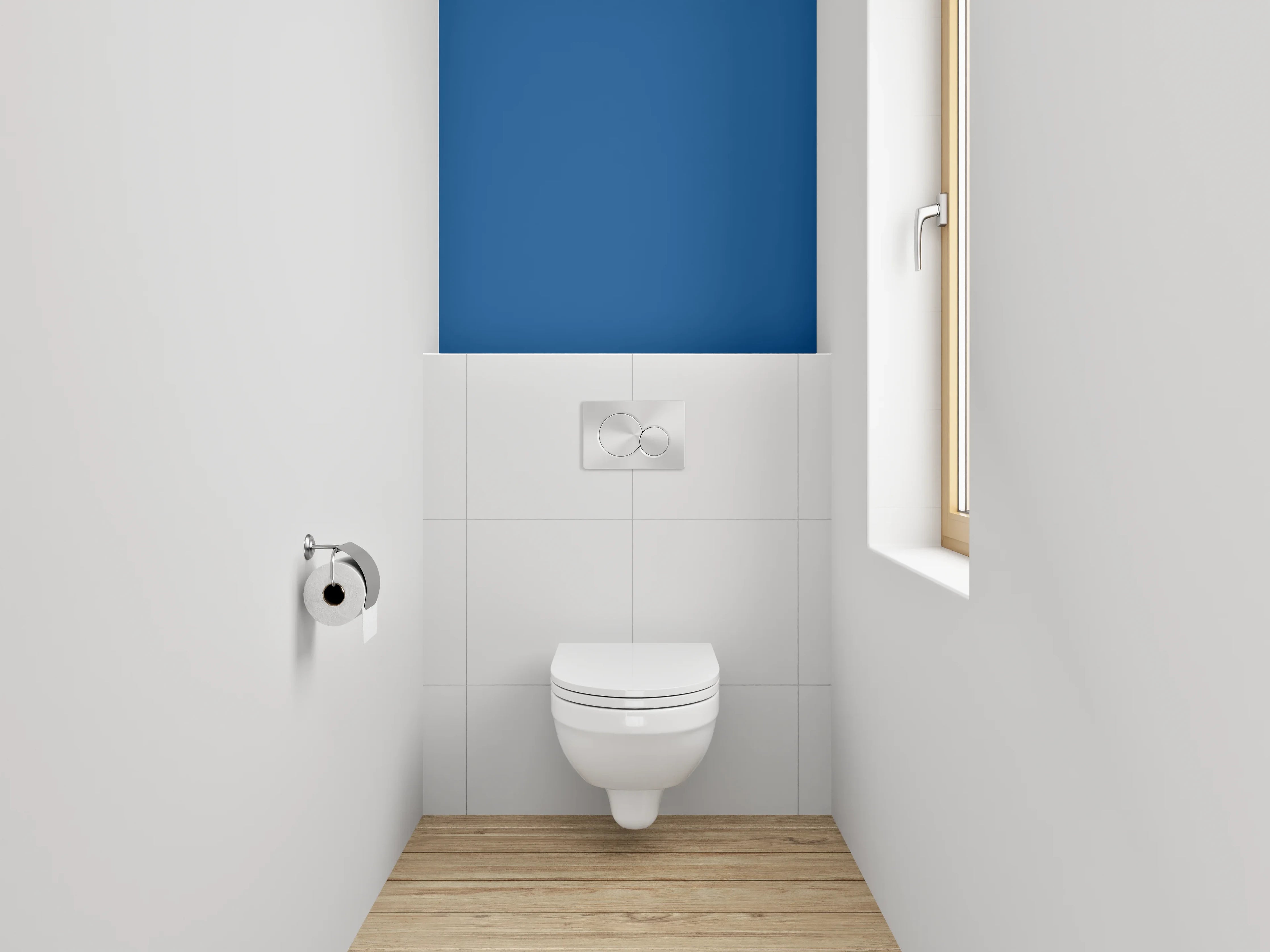 WC-Rückwand - RAL 5017 Verkehrsblau