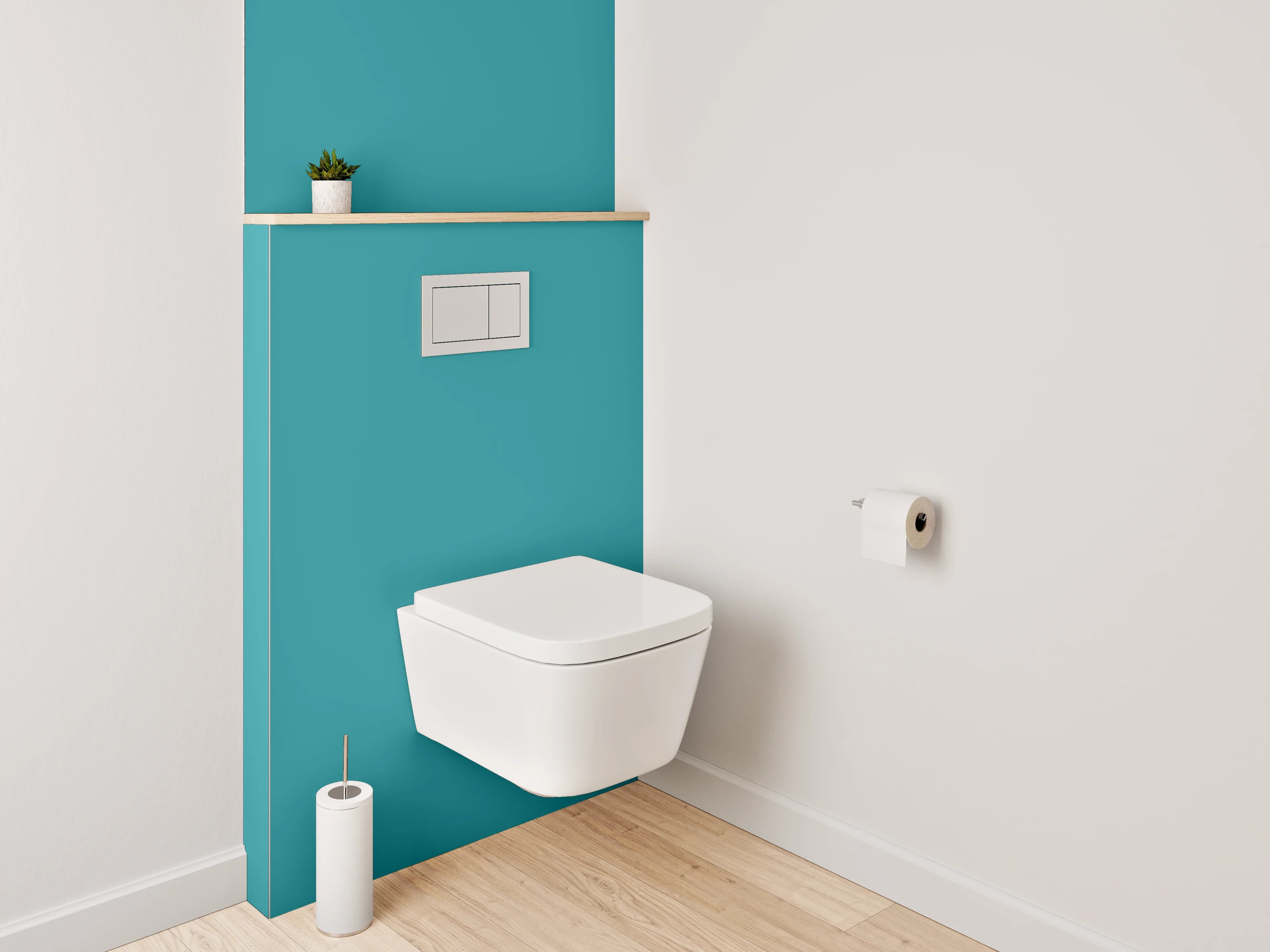 WC-Rückwand - RAL 5018 Türkisblau