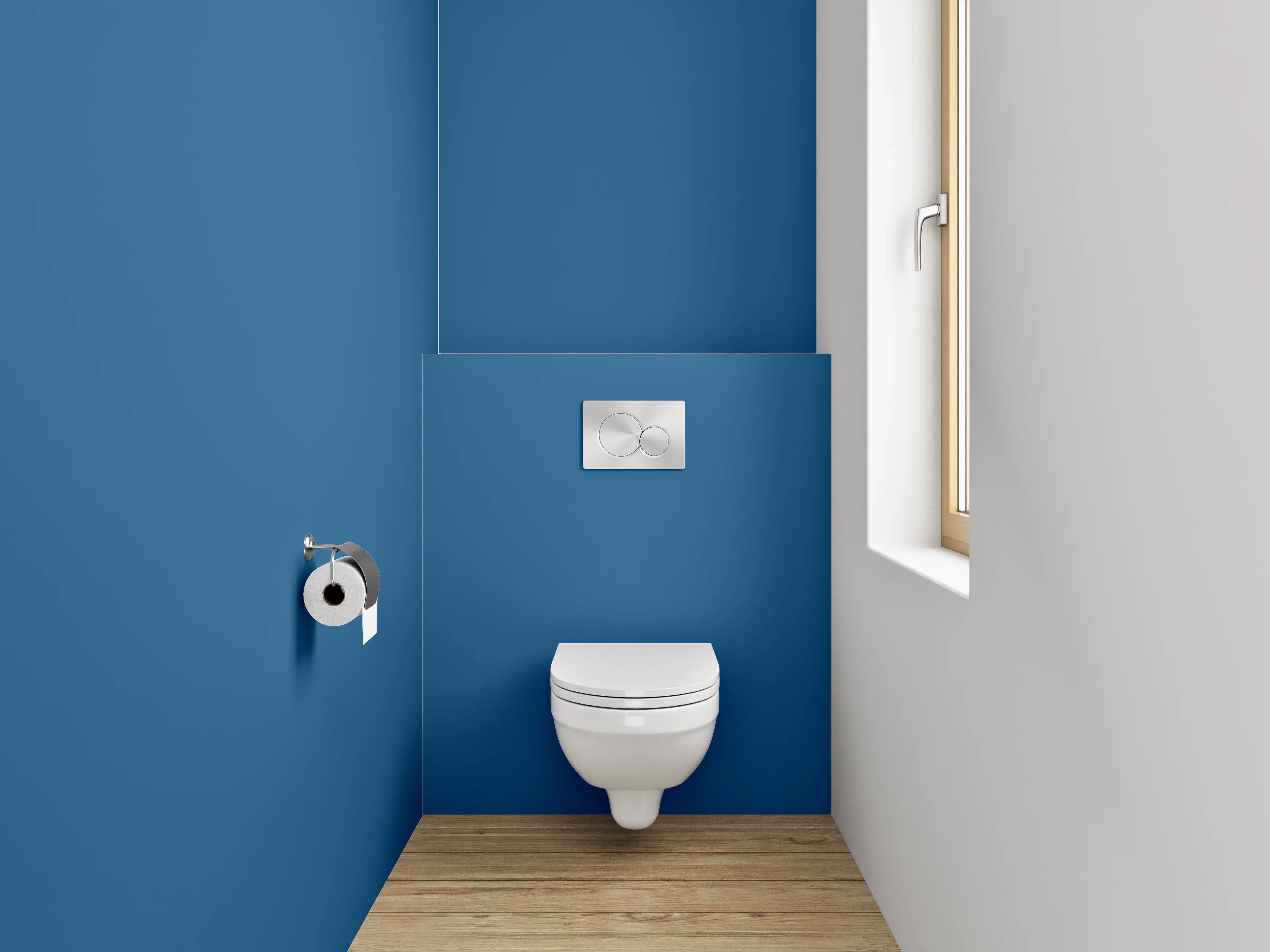 WC-Rückwand - RAL 5019 Capriblau