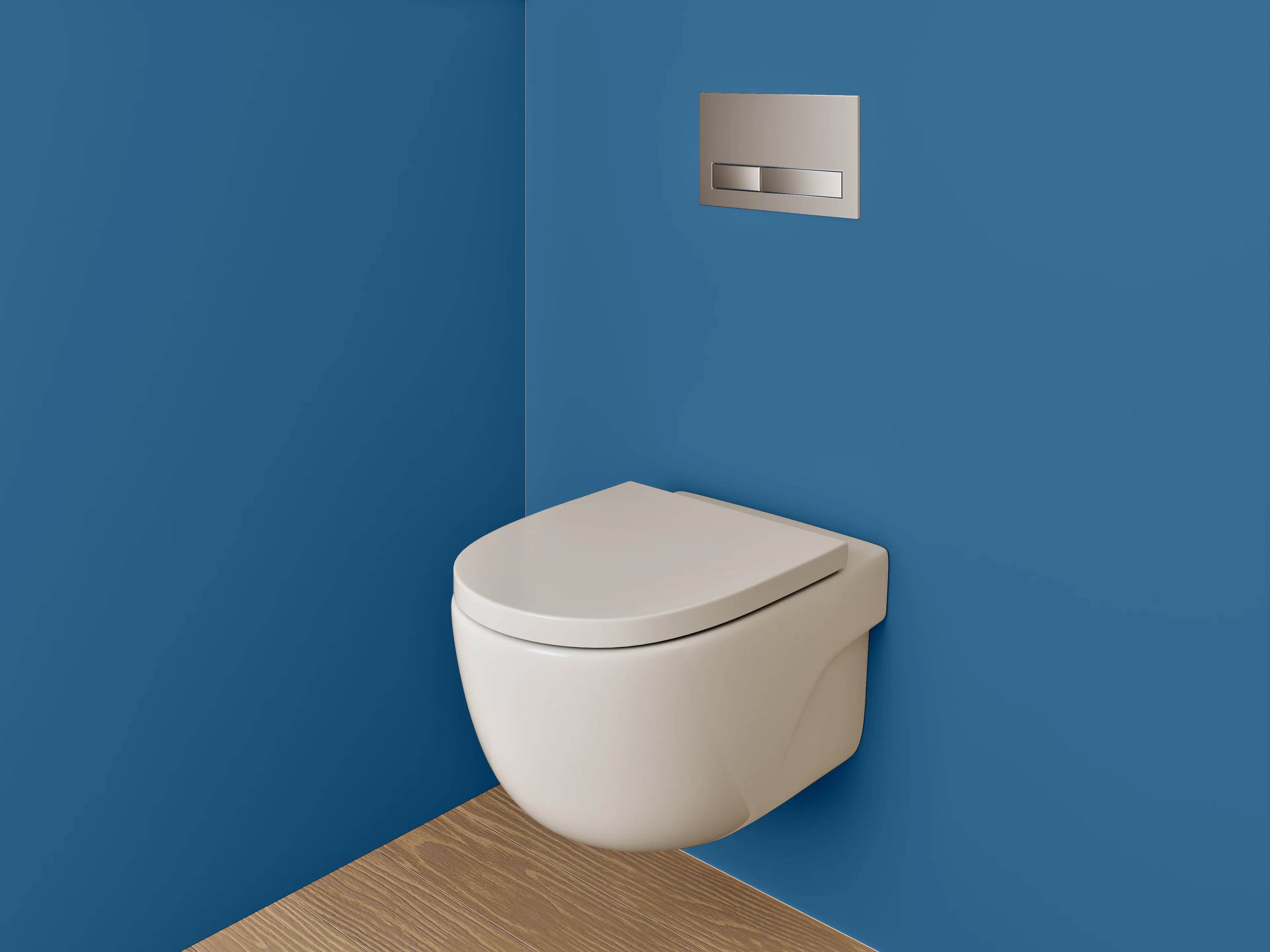 WC-Rückwand - RAL 5019 Capriblau